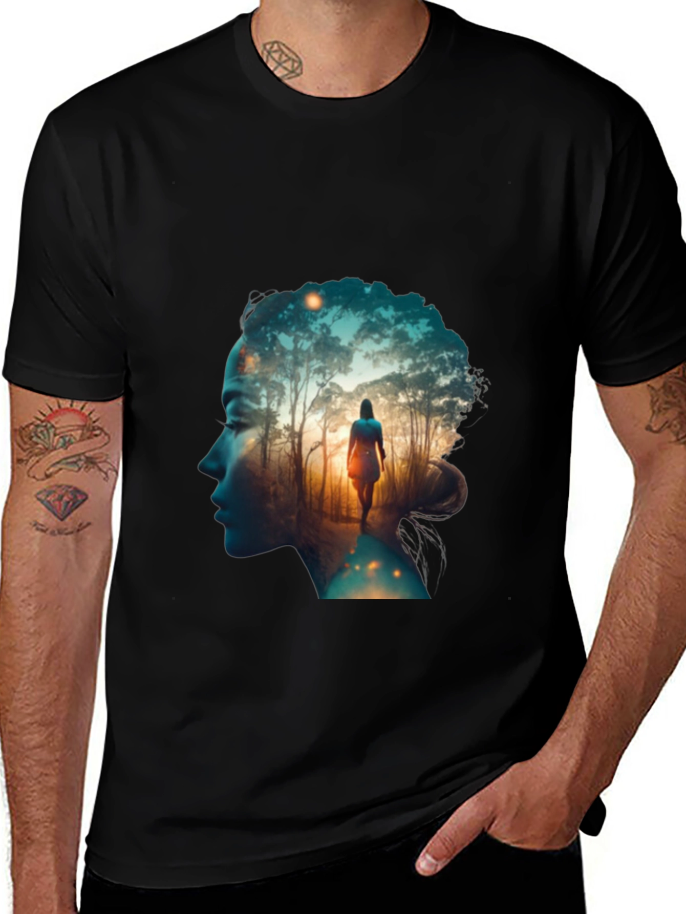 Variant 21 of Nature Silhouette Graphic T-Shirt