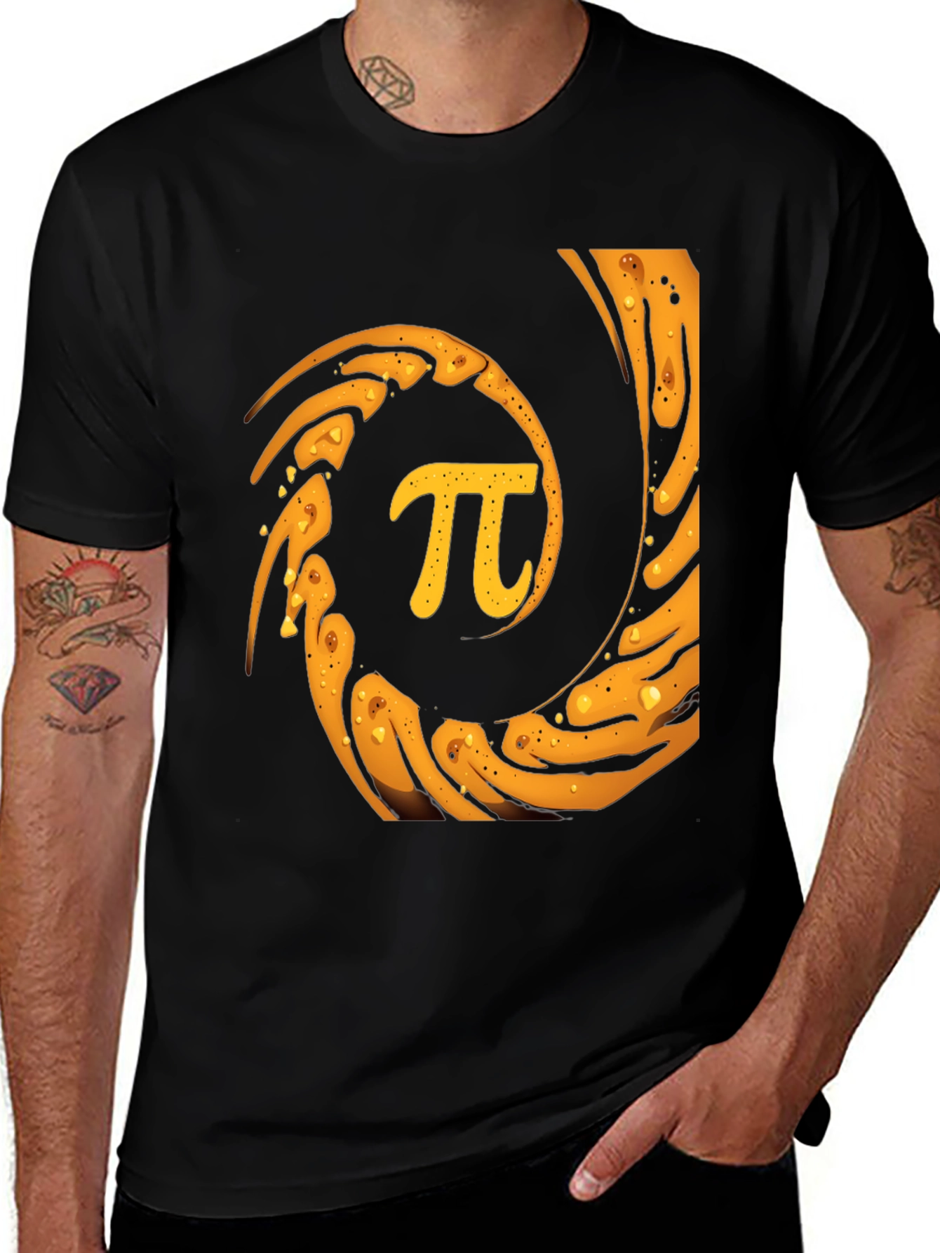 Variant 8 of Pi Symbol Honeycomb T-Shirt