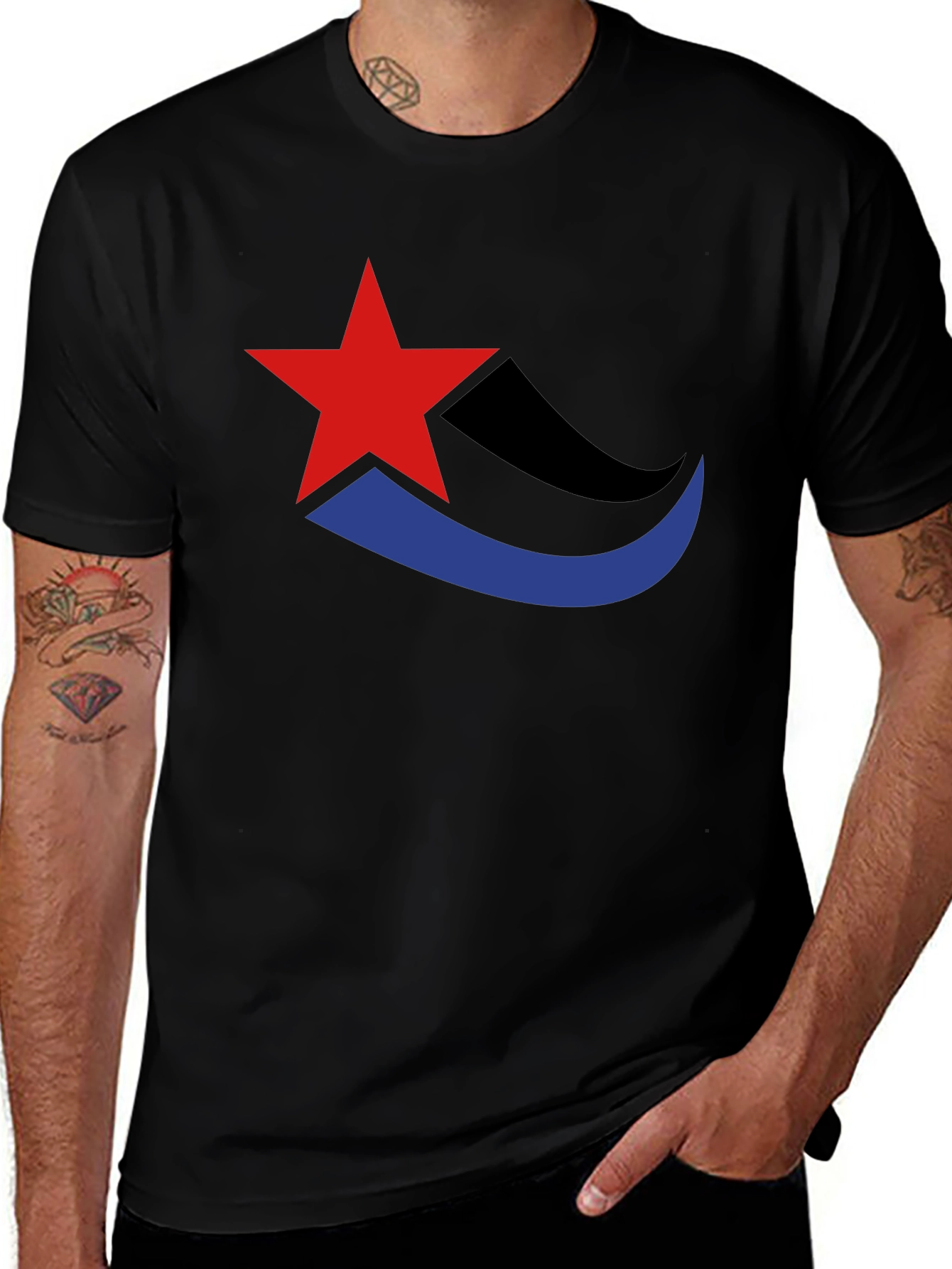 Variant 9 of Stylish Star Graphic Tee - Casual Comfort