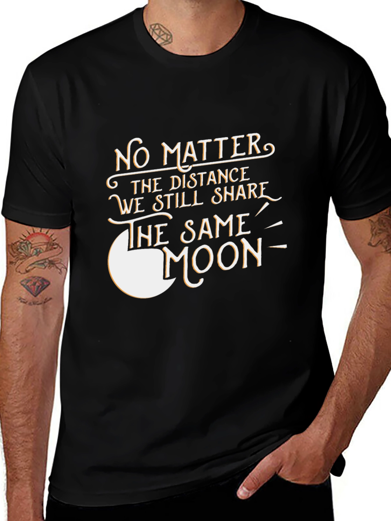 Variant 28 of No Matter the Distance Moon Graphic T-Shirt