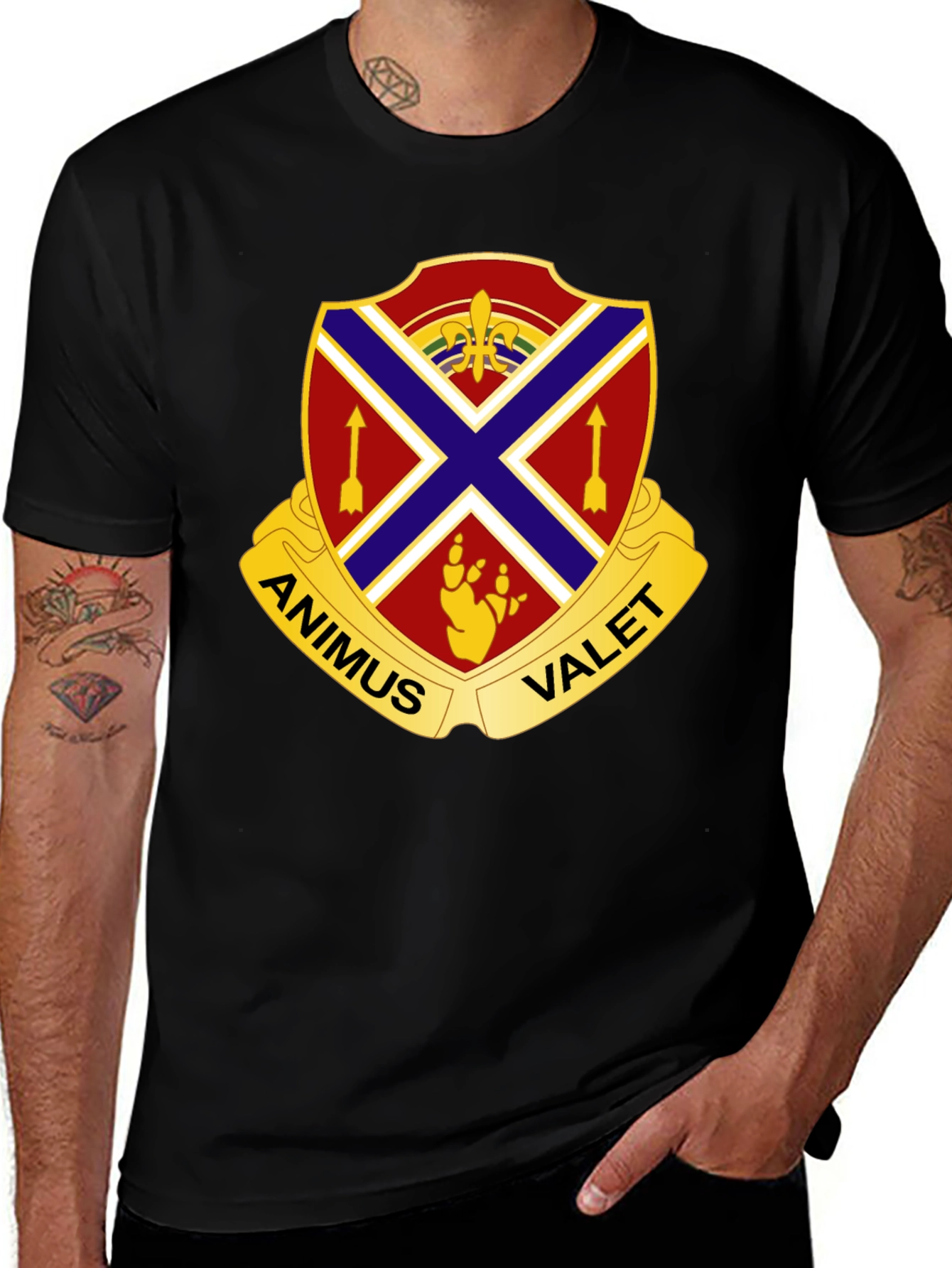 Variant 20 of Animus Valet Graphic T-Shirt - Military Style
