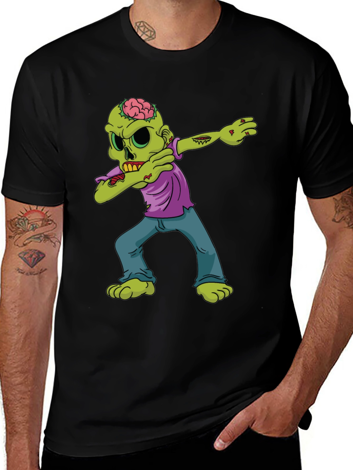 Variant 23 of Zombie Dab T-Shirt - Funny Halloween Tee