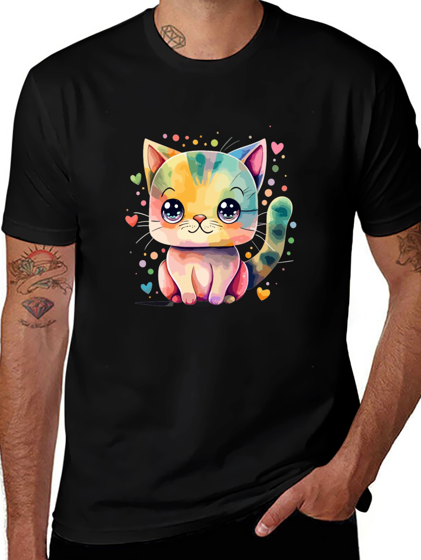 Variant 29 of Cute Cat T-Shirt - Cartoon Kitten Design