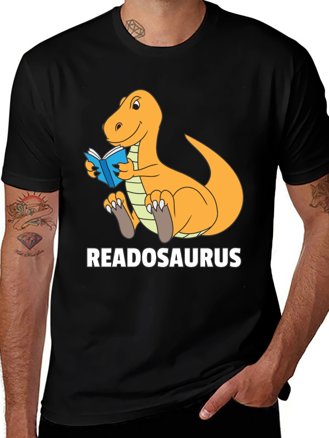Variant 28 of Readosaurus T-Shirt - Book Reading Dinosaur Tee