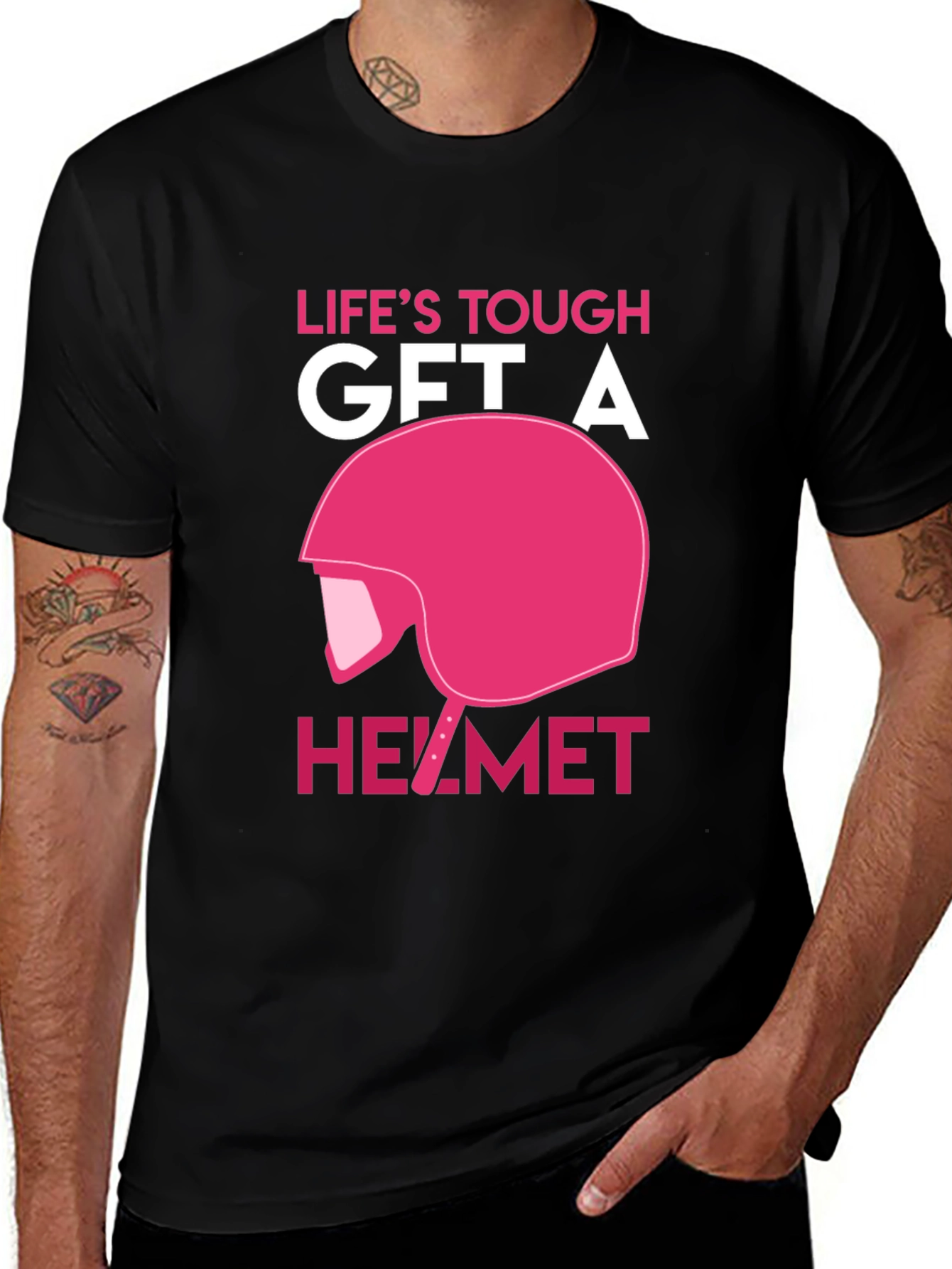 Life's Tough Get A Helmet T-Shirt