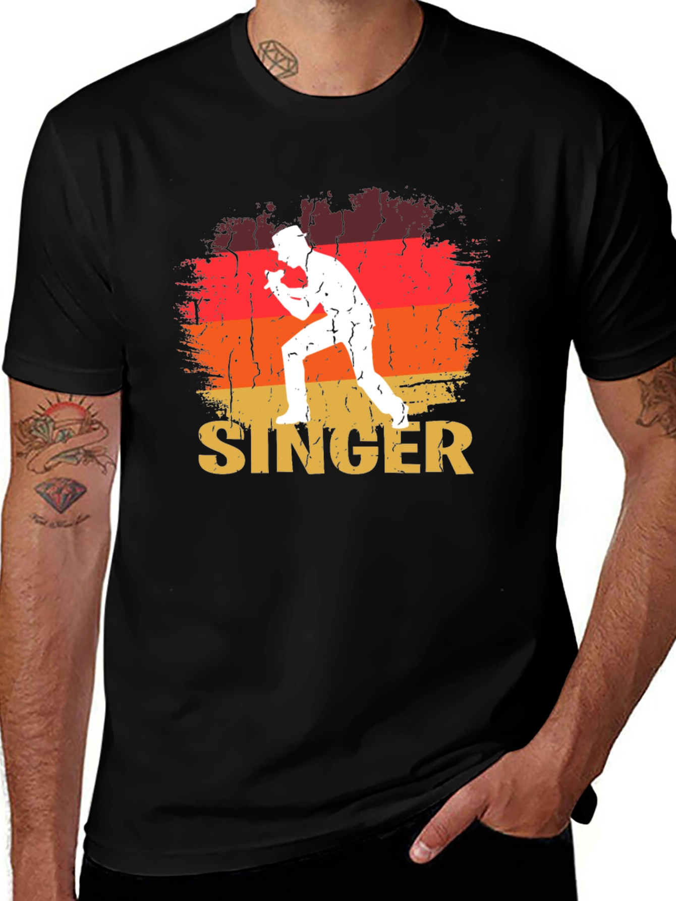 Variant 28 of Vintage Singer Graphic T-Shirt - Retro Style