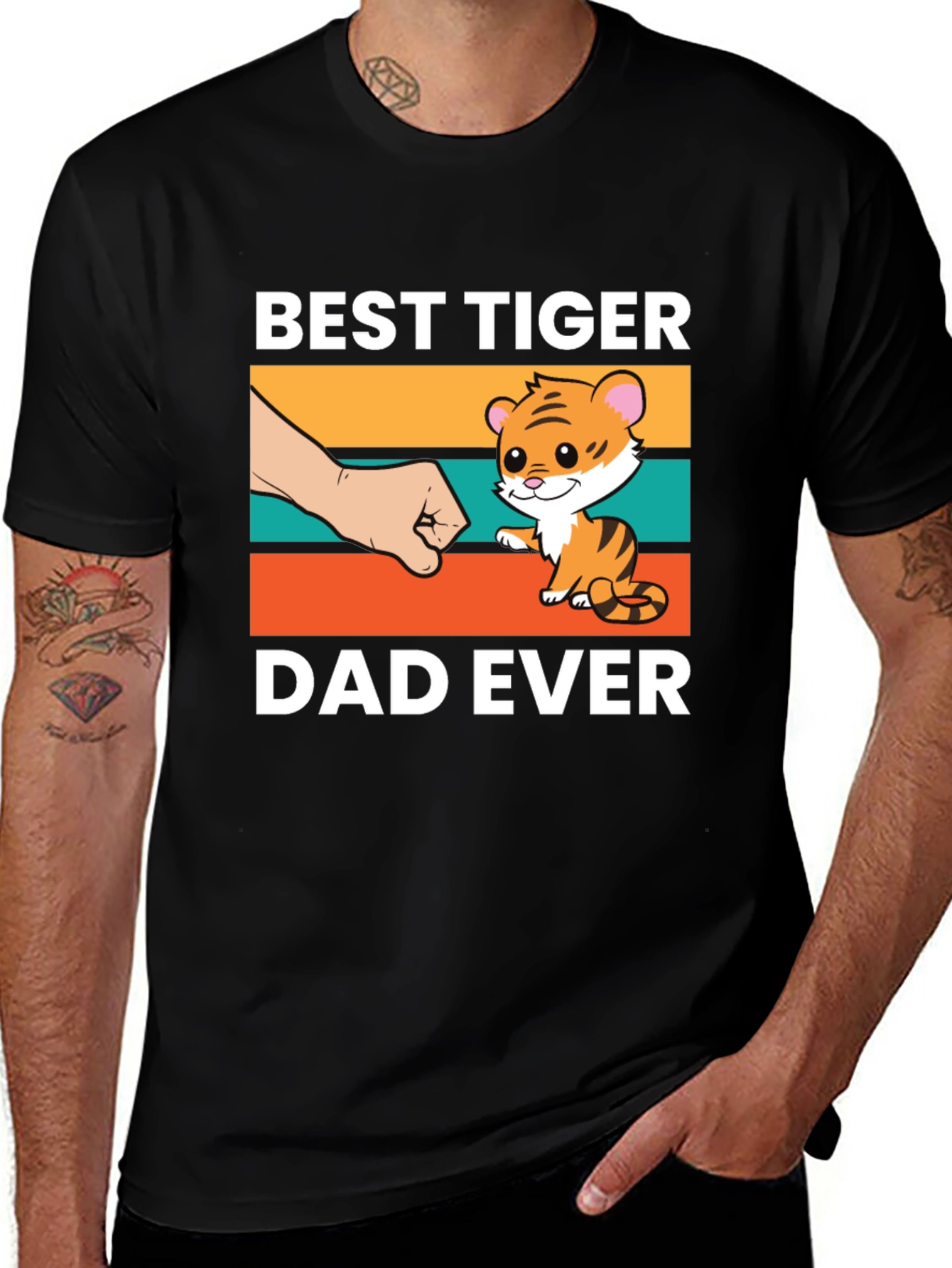 Variant 8 of Best Tiger Dad Ever Graphic T-Shirt