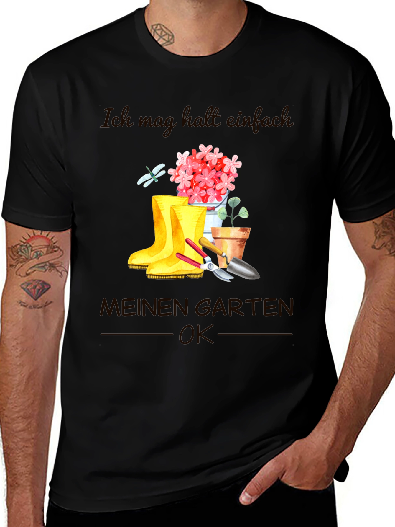 Gardening T-Shirt - "I Just Love My Garden OK" Design