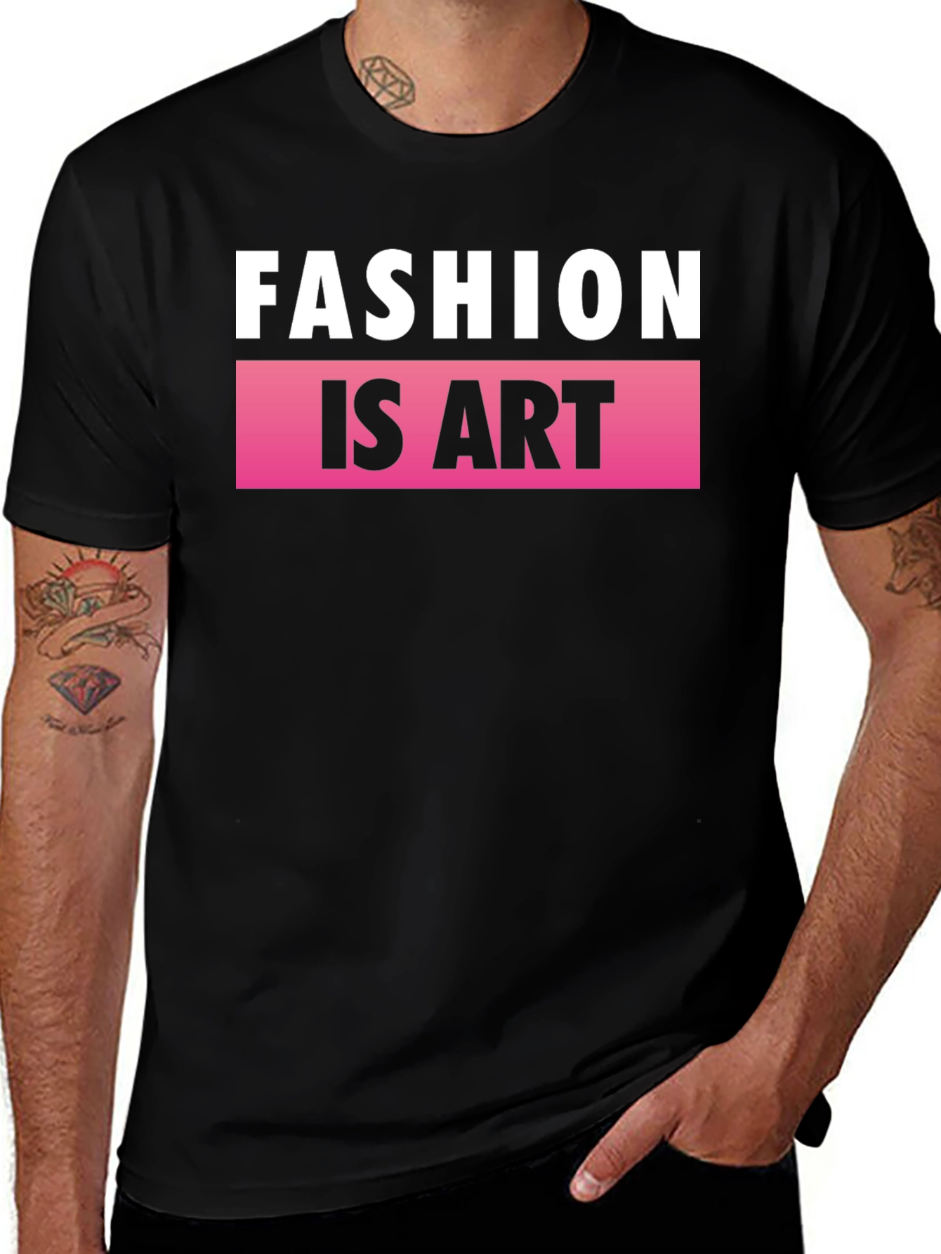 Variant 26 of Fashion is Art Graphic Tee - Stylish Black Cotton T-Shirt