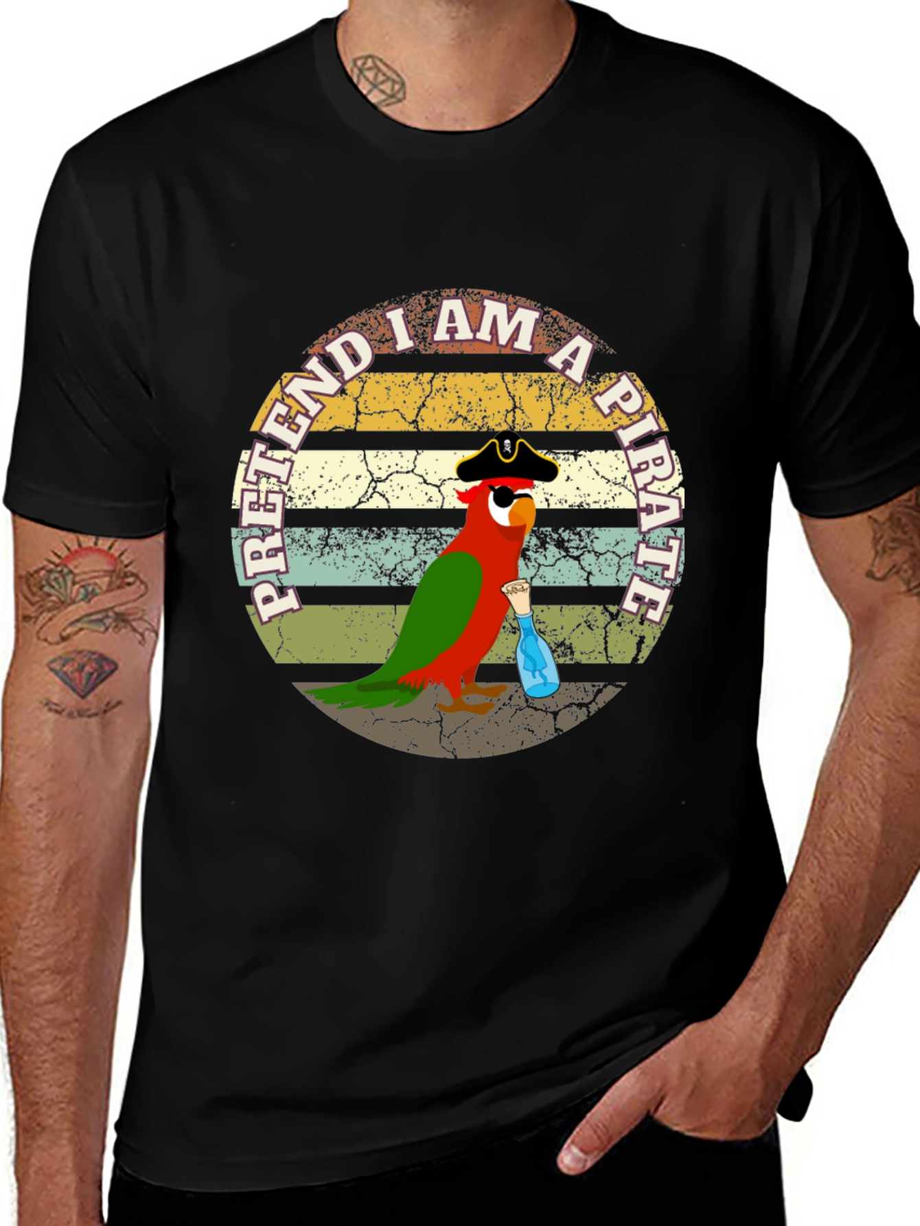 Variant 9 of Pretend I Am A Pirate Parrot Funny T-Shirt