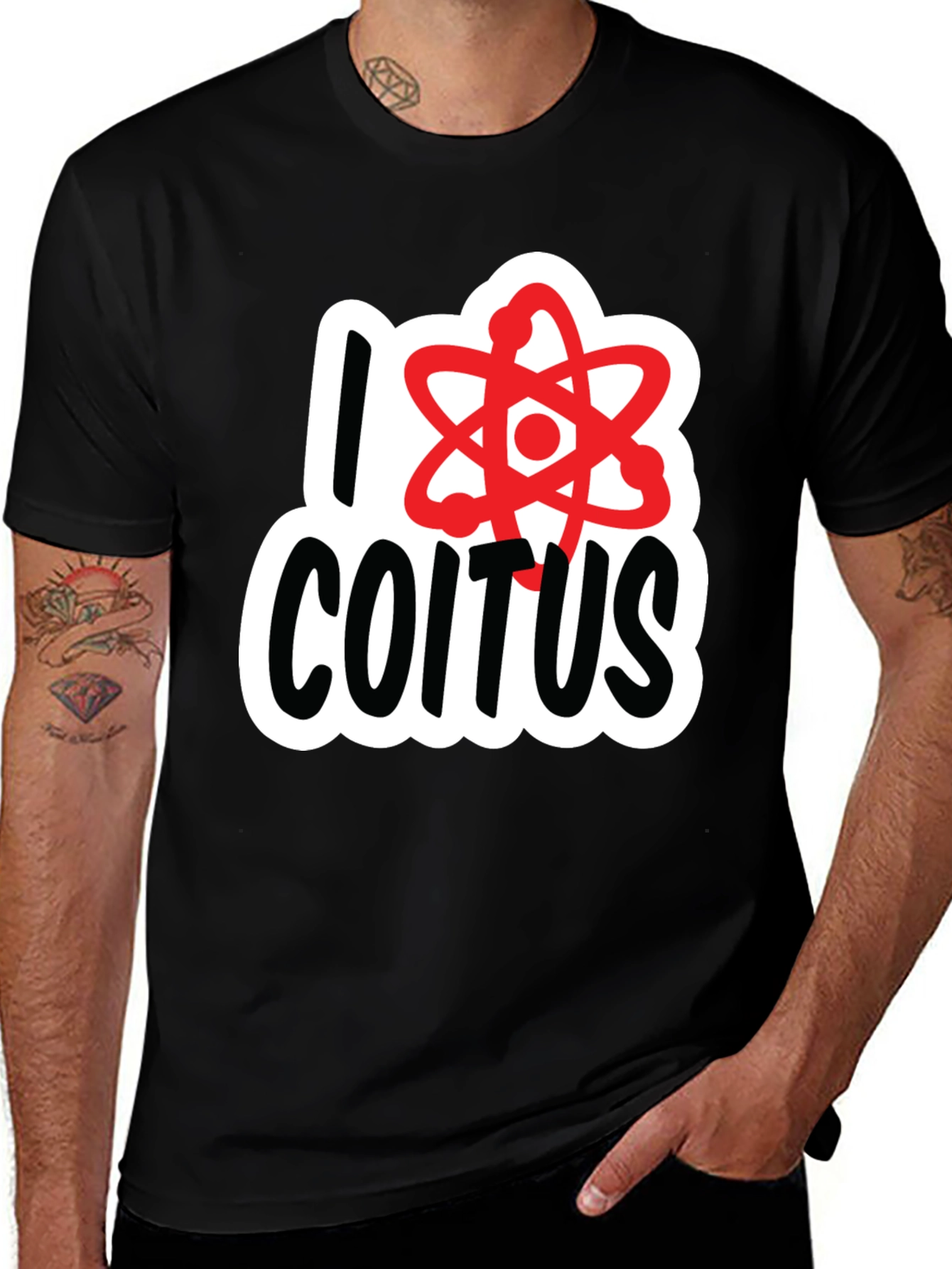 Variant 20 of I Love Coitus Science T-Shirt - Black