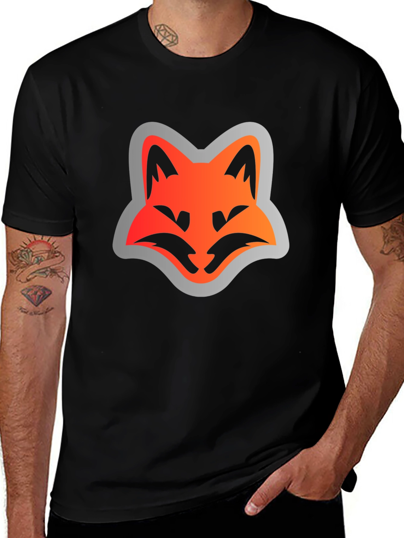Variant 14 of Fox Face Graphic Tee - Modern Streetwear