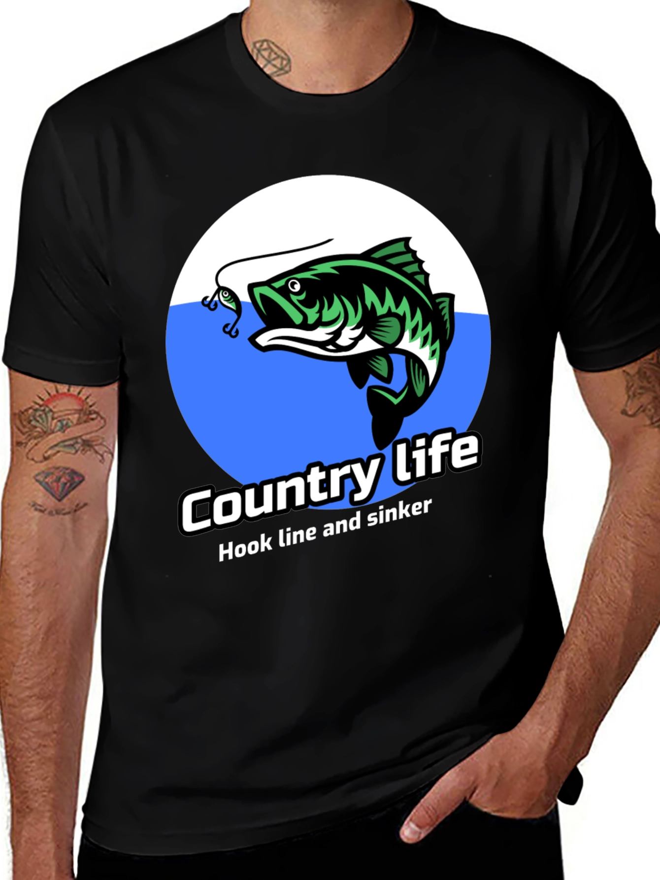 Black Country Life Bass Fishing T-Shirt main image