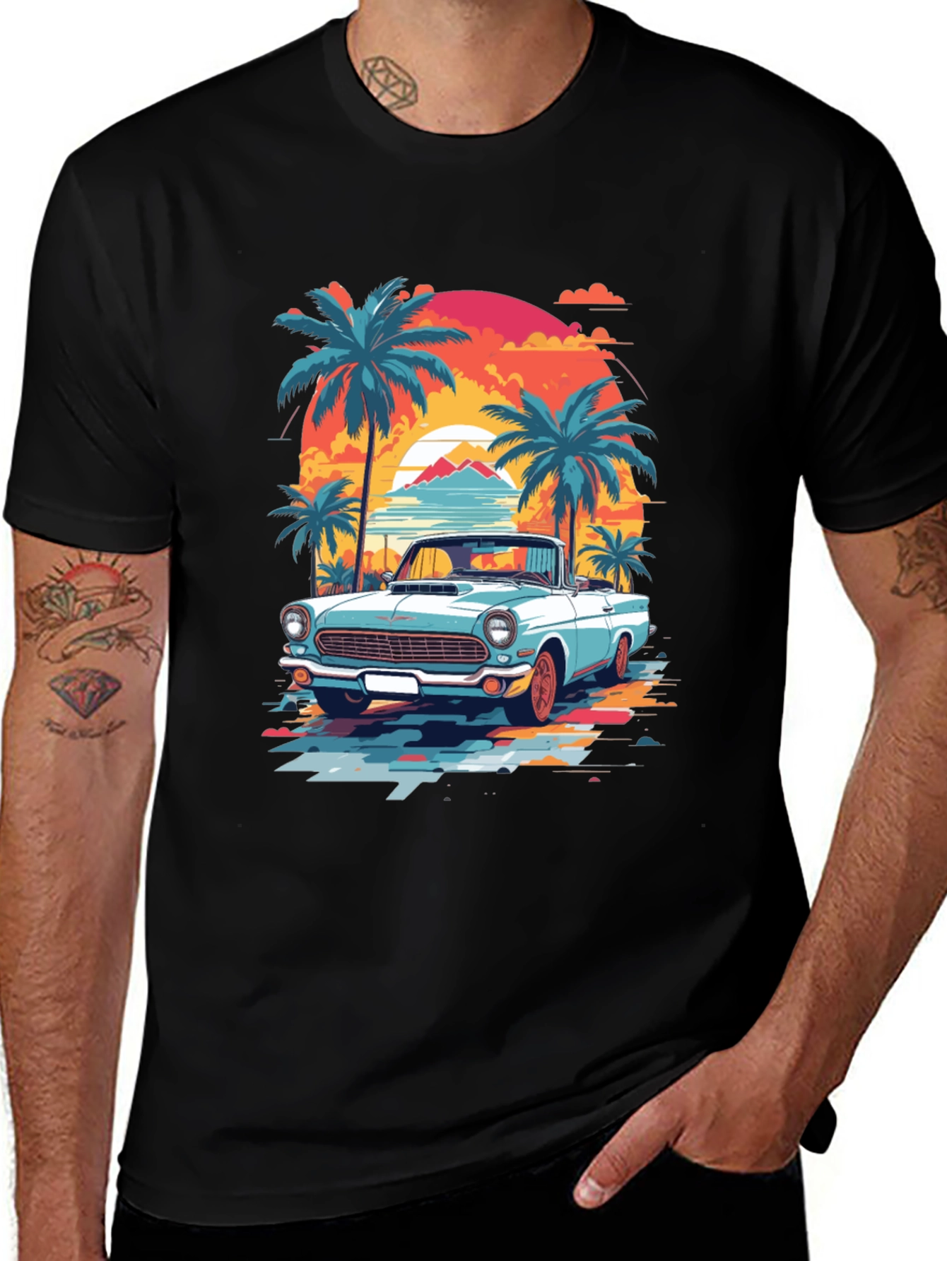 Variant 15 of Retro Convertible T-Shirt - Vintage Beach Vibes