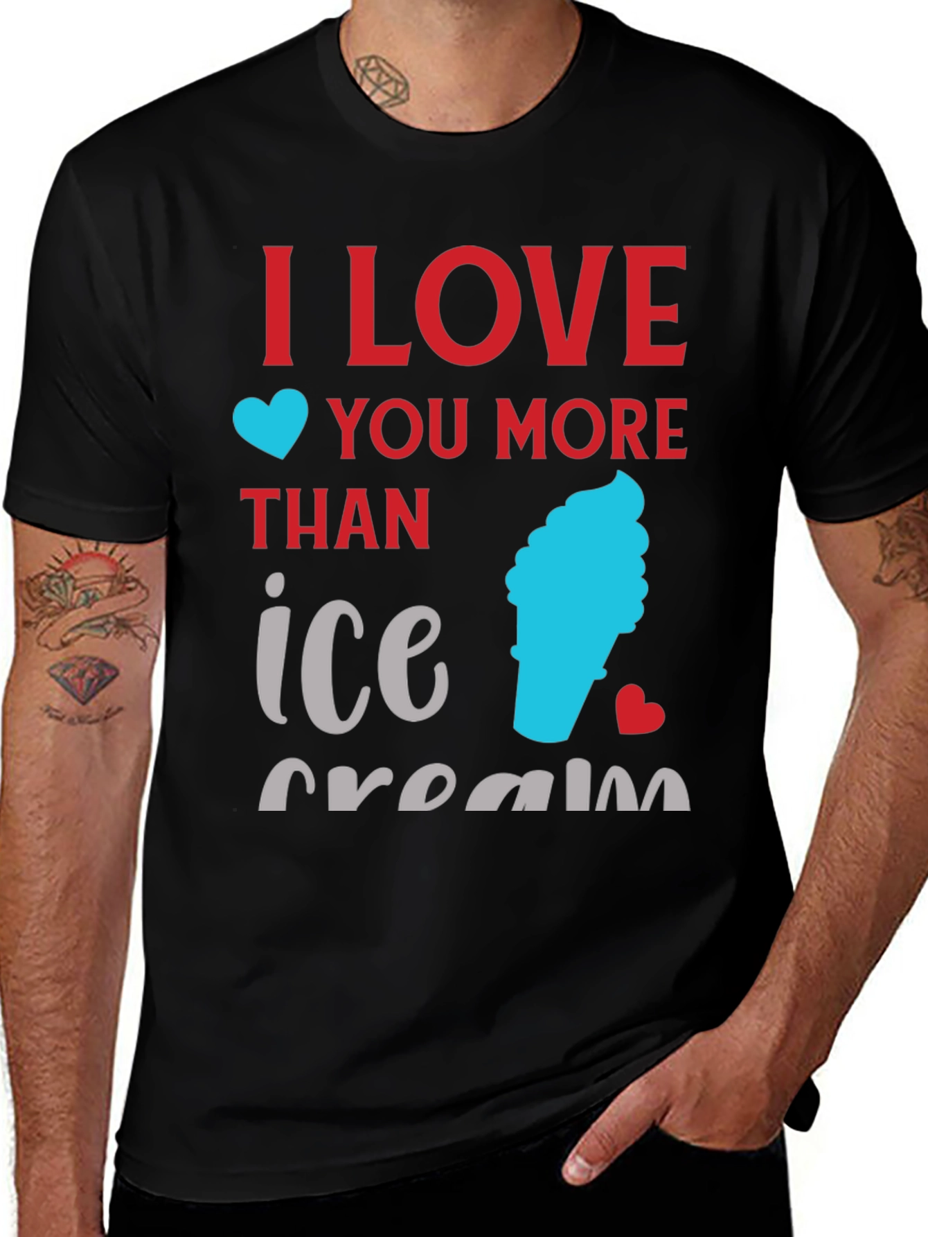 Variant 6 of I Love You More Than Ice Cream Graphic T-Shirt