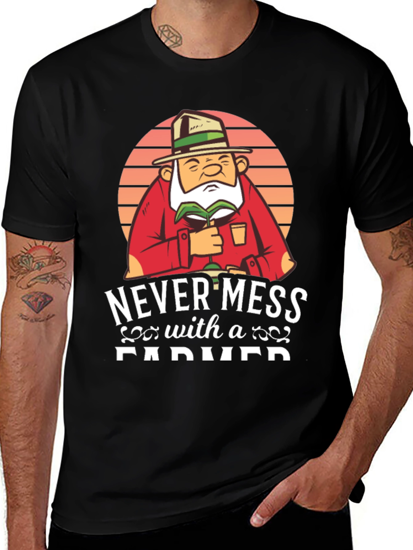 Never Mess With A Farmer Graphic Tee