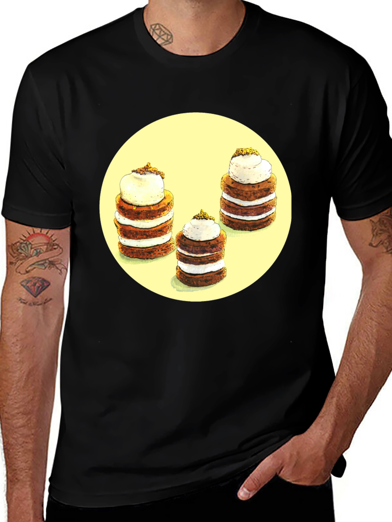Pancake Stack Graphic Tee - Foodie Fashion