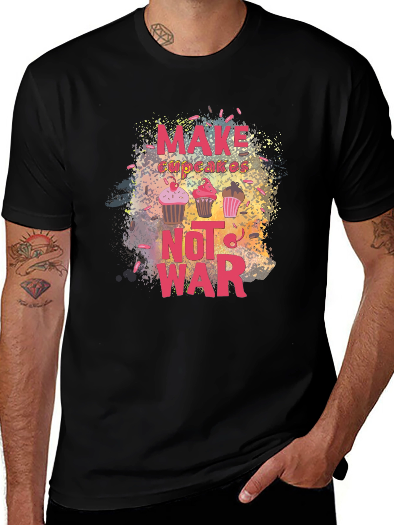 Variant 26 of Make Cupcakes Not War Graphic Tee