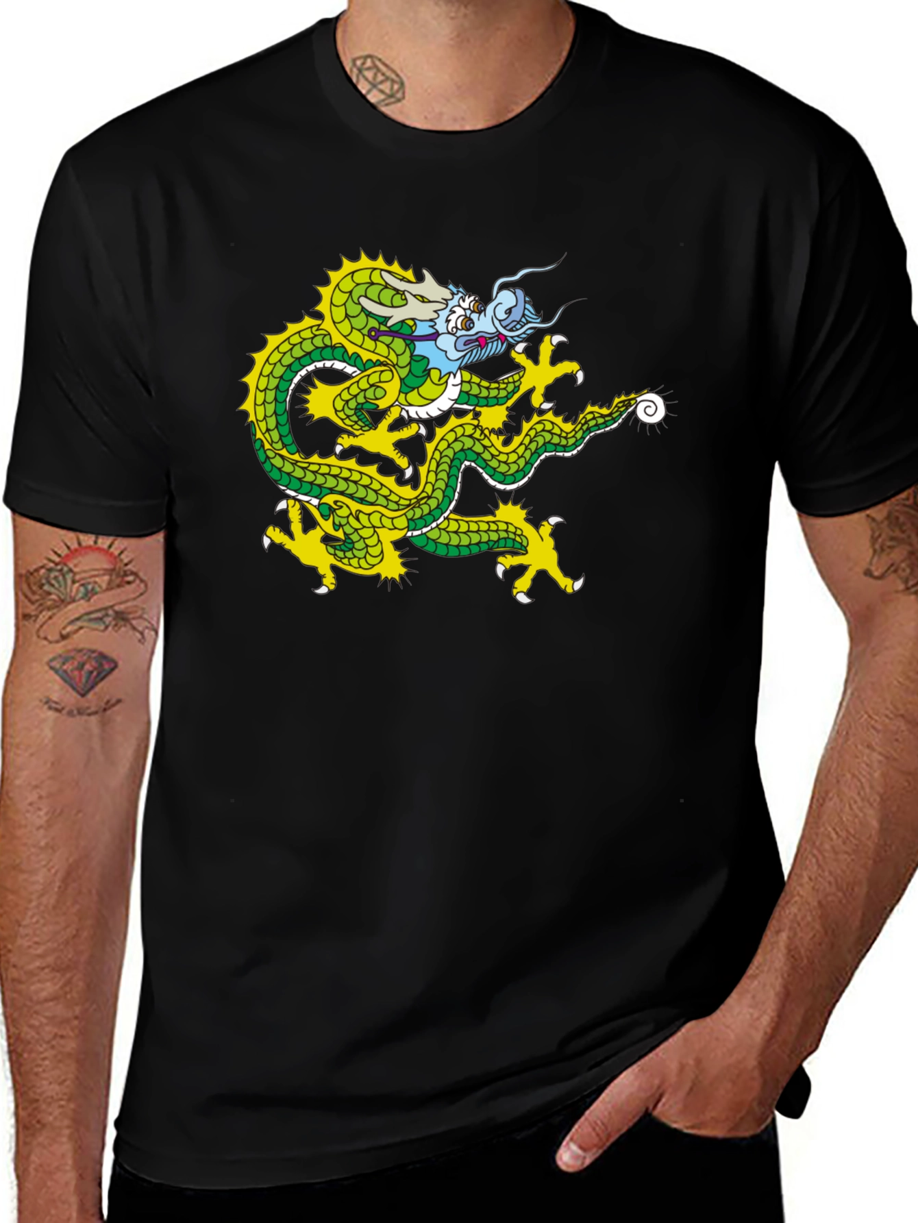 Variant 6 of Dragon Graphic T-Shirt - Bold Artistic Design