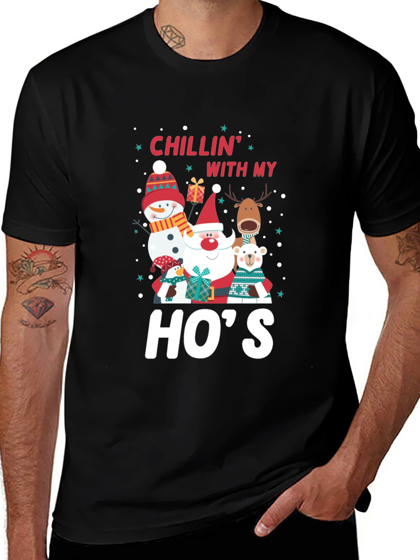 Variant 14 of Chillin' With My Ho's Holiday T-Shirt
