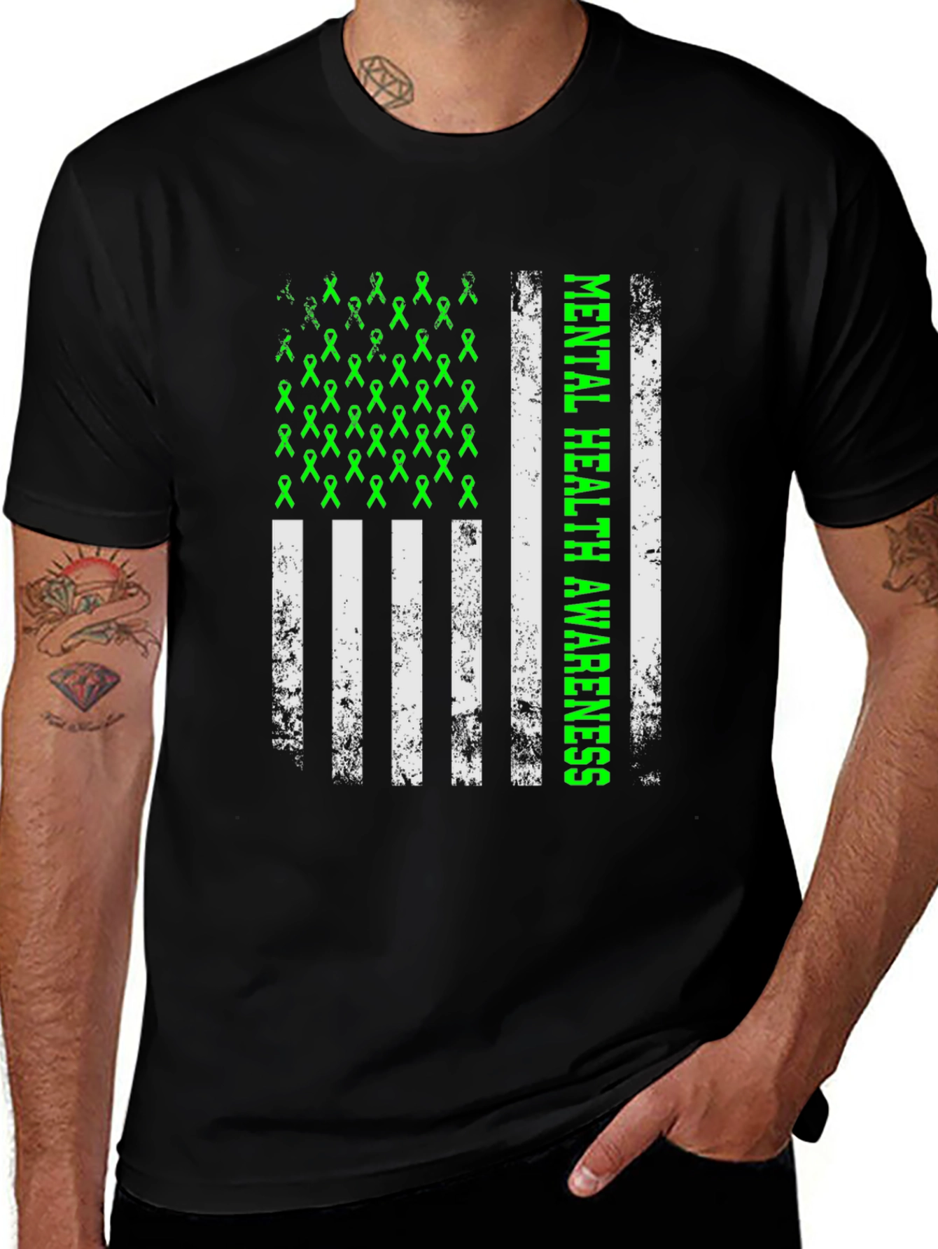 Variant 17 of Mental Health Awareness American Flag T-Shirt