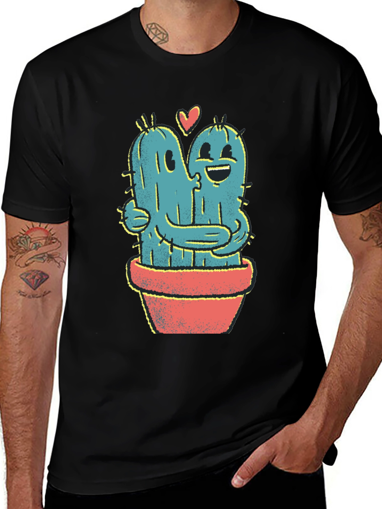 Variant 16 of Cactus Hug T-Shirt - Cute Graphic Tee