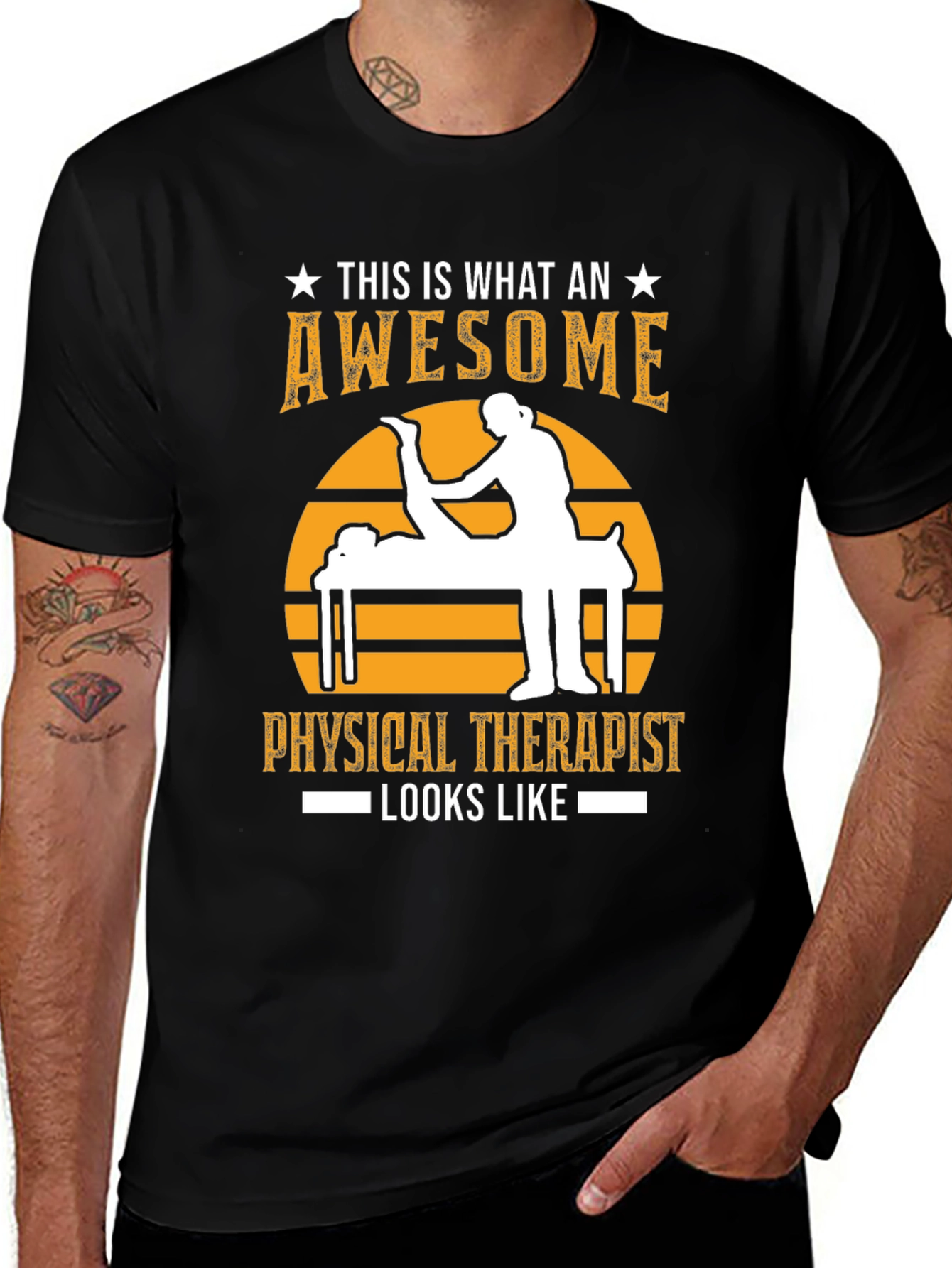 Variant 29 of Awesome Physical Therapist Graphic T-Shirt