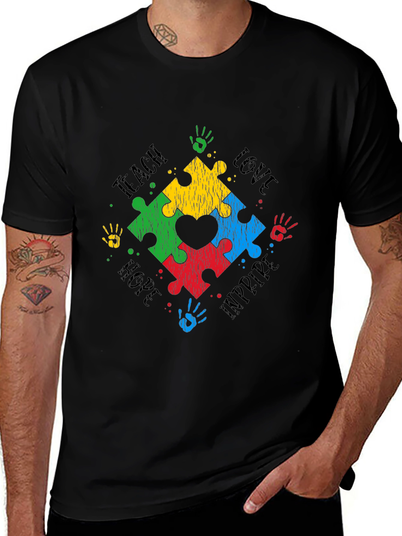 Autism Awareness Puzzle Heart T-Shirt