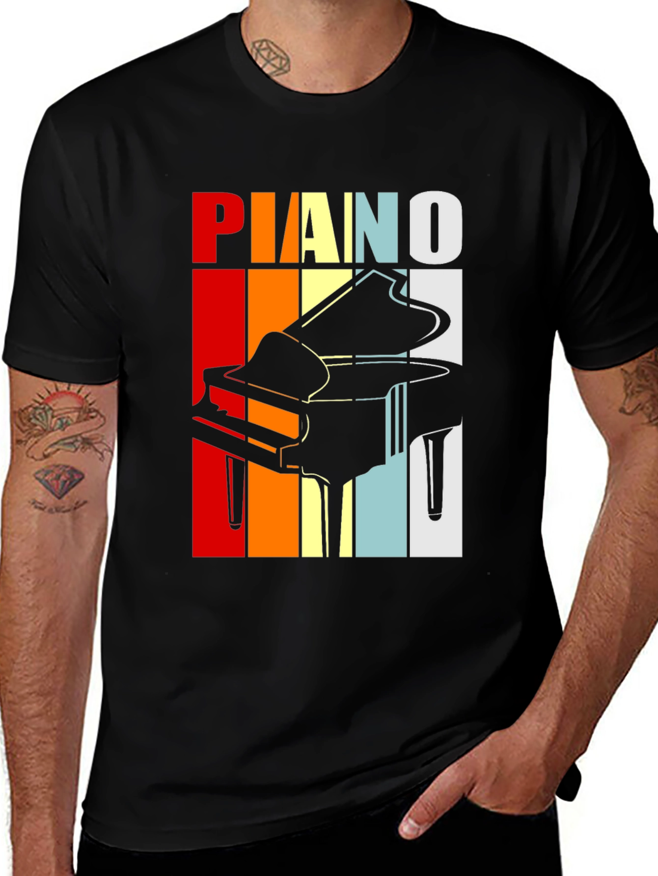Variant 18 of Retro Piano T-Shirt - Vintage Musical Design