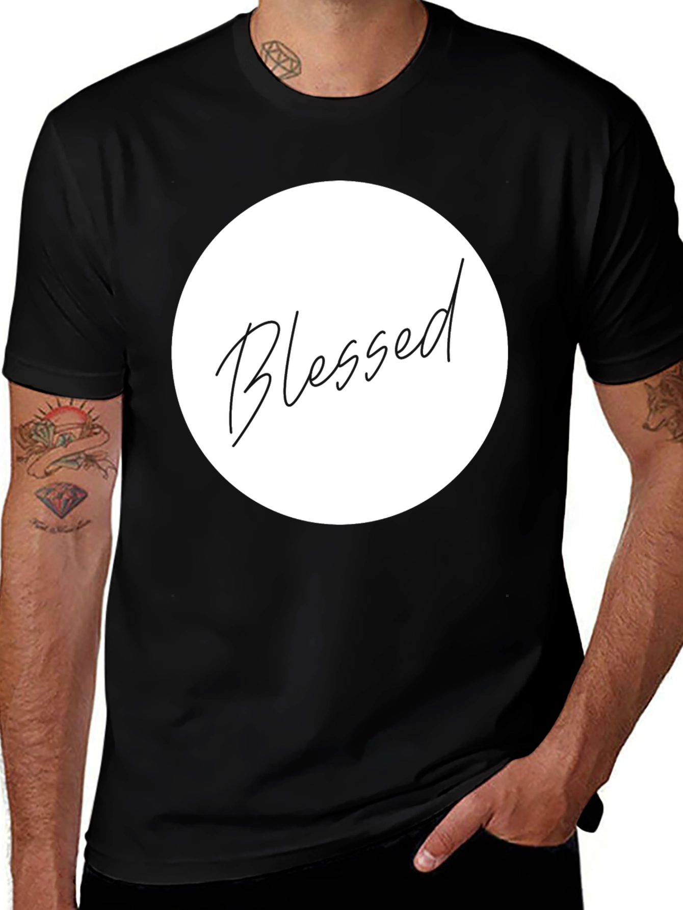 Variant 24 of Blessed Graphic Tee - Black