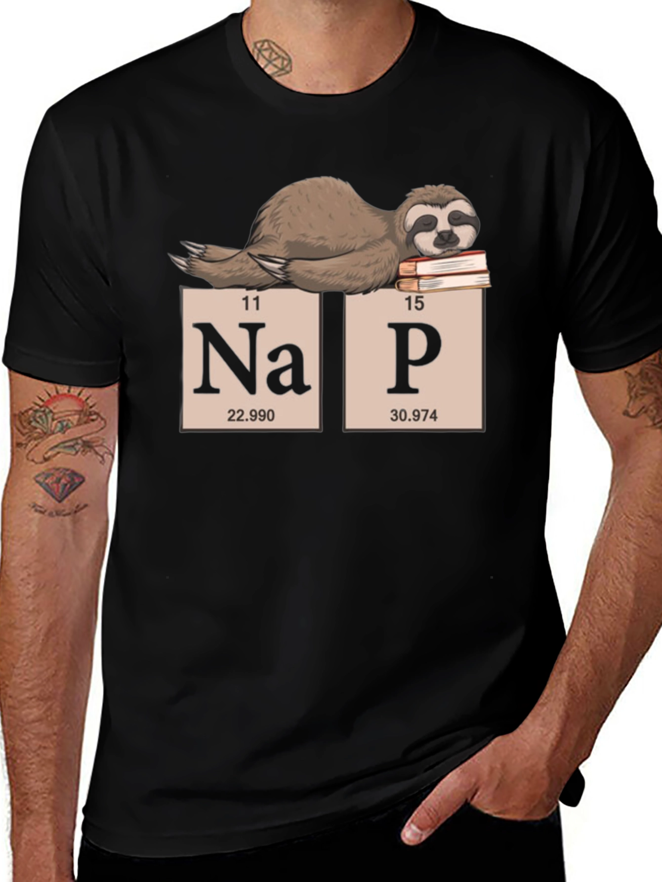Variant 22 of Nap Sloth Periodic Table T-Shirt - Chemistry Humor Tee