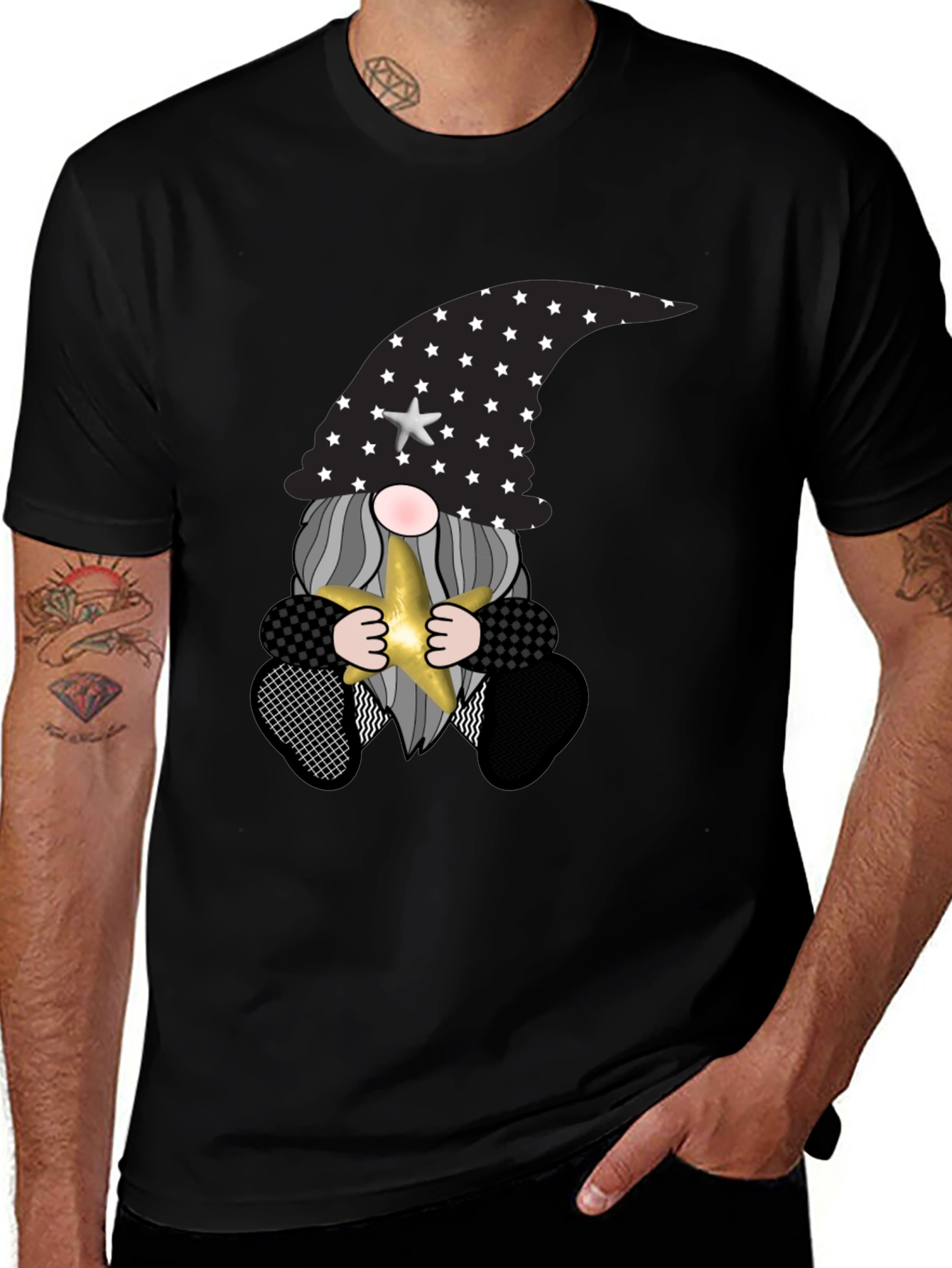Variant 24 of Whimsical Gnome Holding a Star T-Shirt