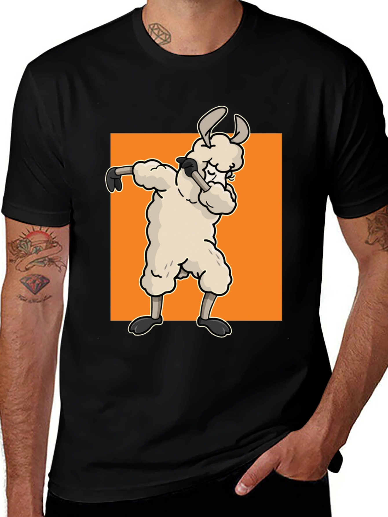 Variant 24 of Dabbing Llama Graphic Tee - Cool & Fun Design