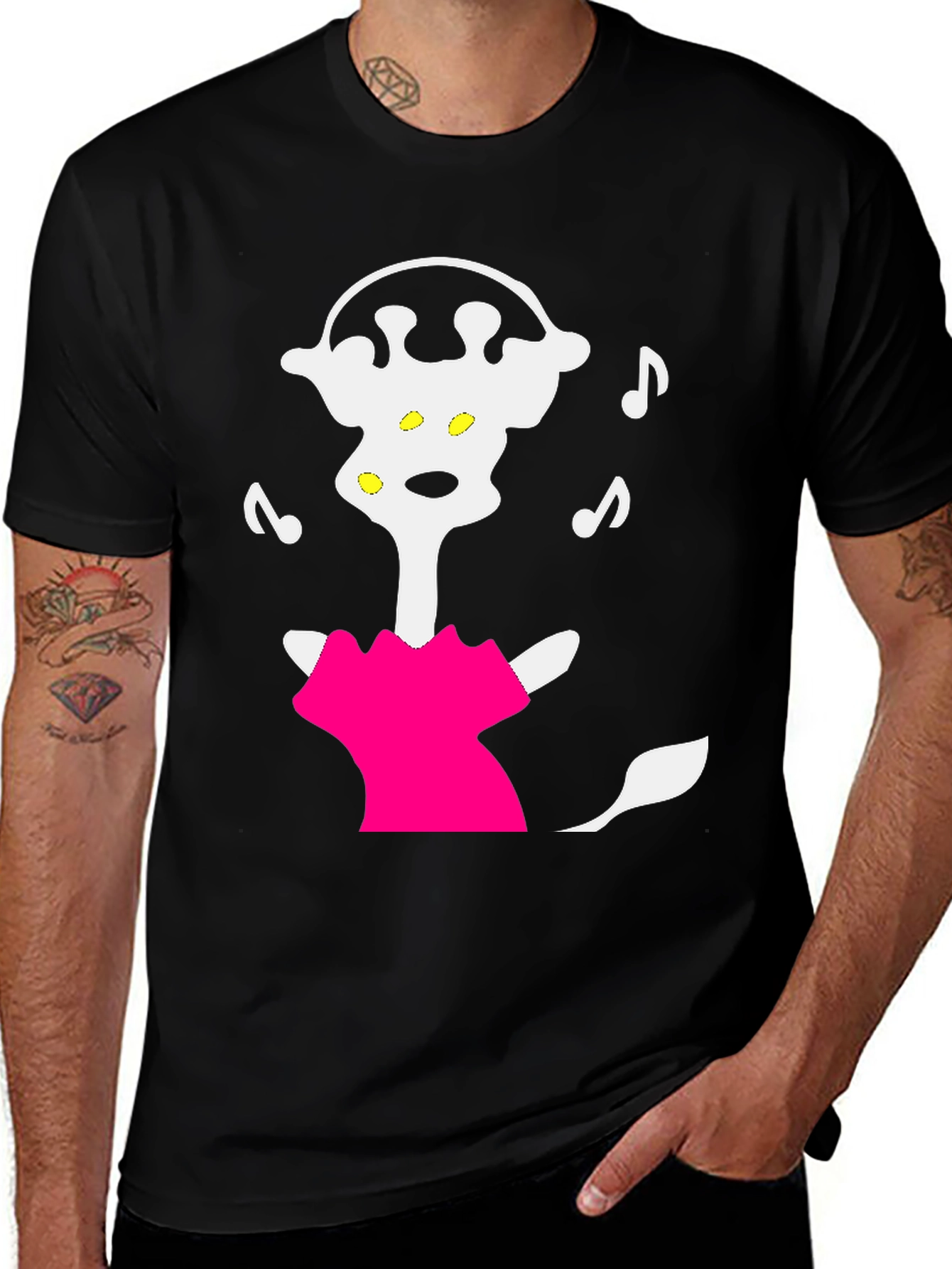 Variant 26 of Cartoon Music Lover T-Shirt
