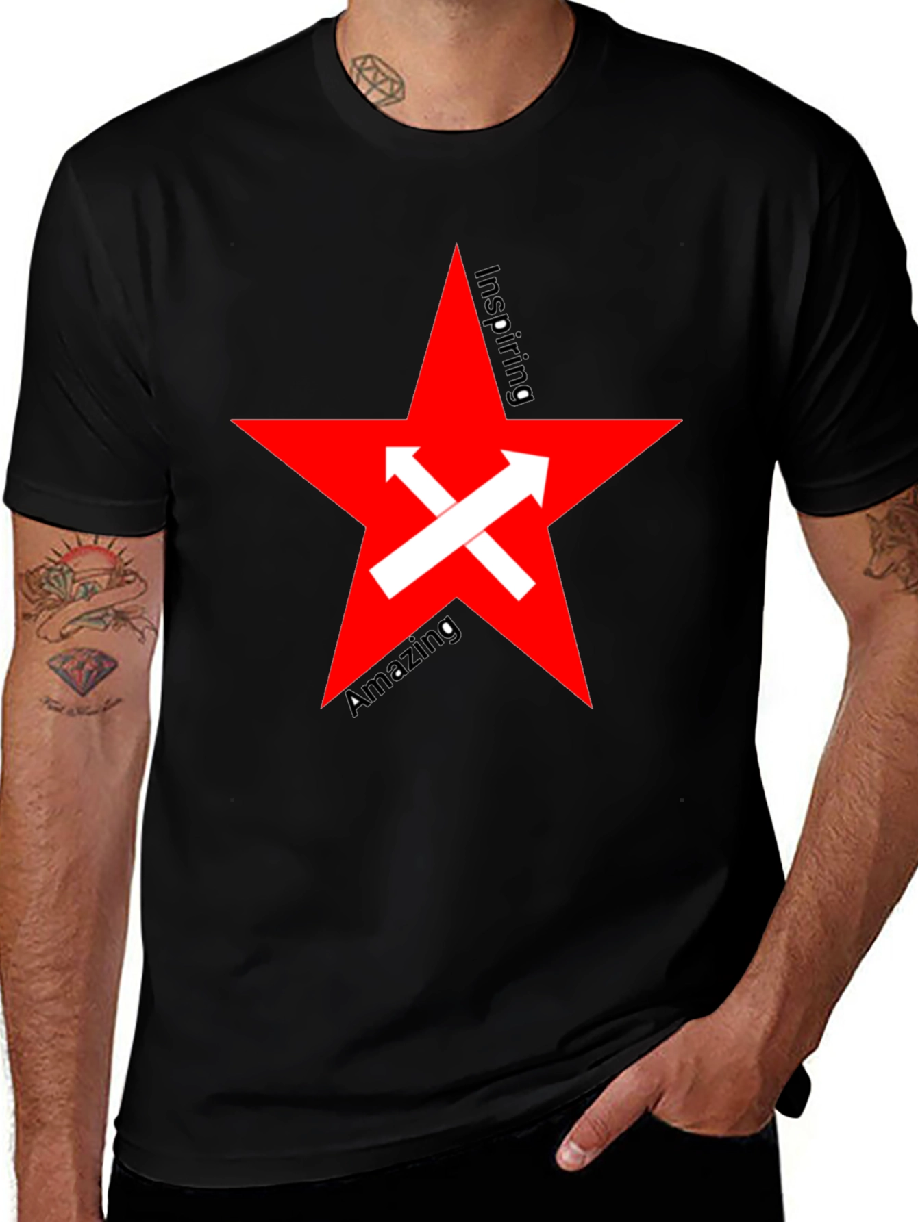 Variant 6 of Inspiring Red Star Graphic Tee