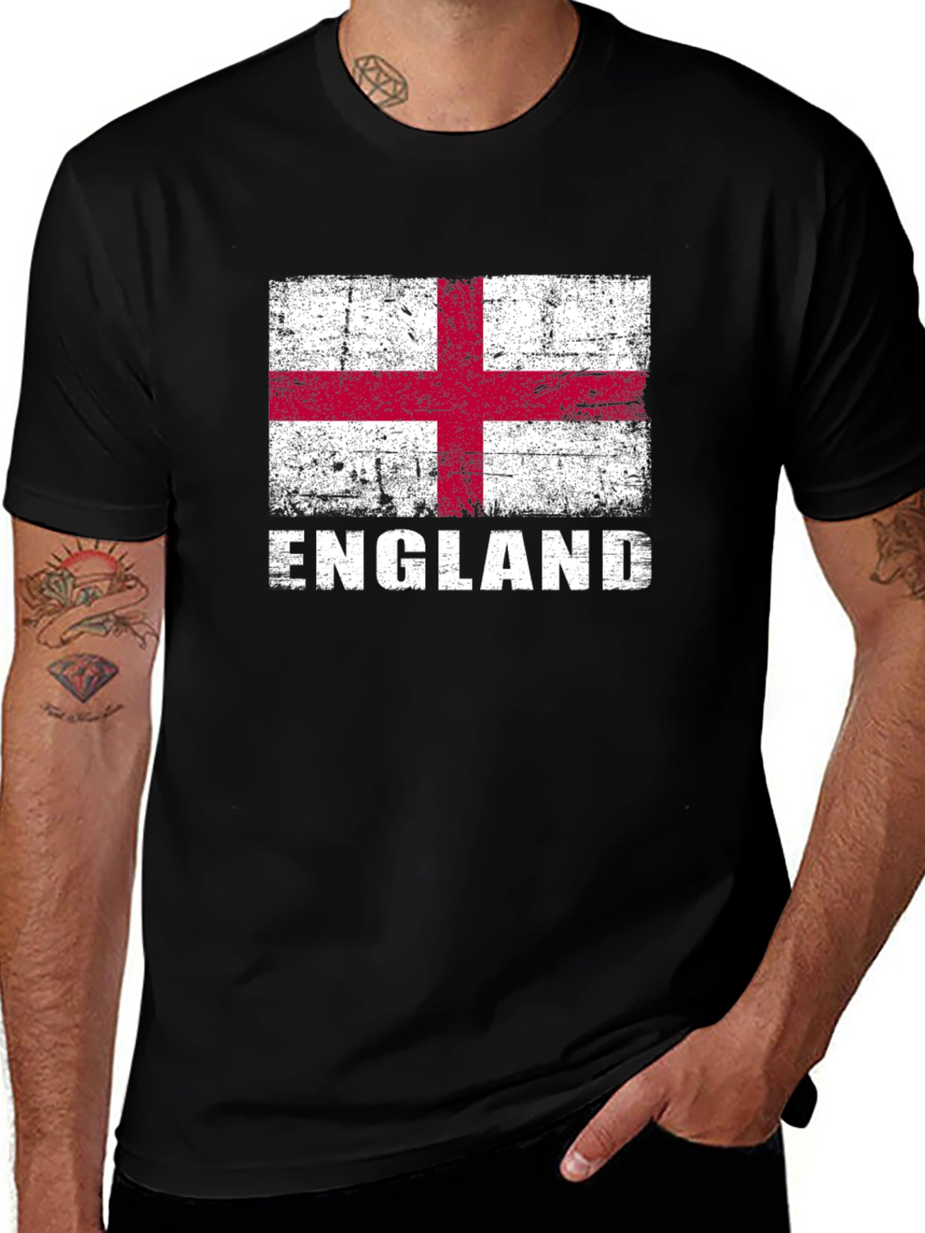 Variant 25 of England Flag Graphic T-Shirt - Distressed Look