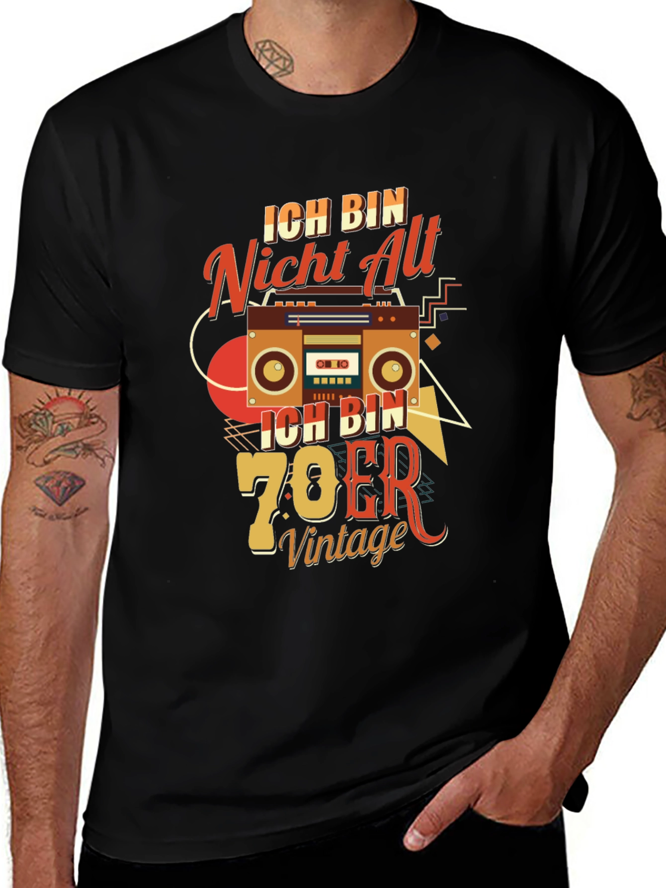 Variant 21 of Ich Bin Nicht Alt 70er Vintage T-Shirt