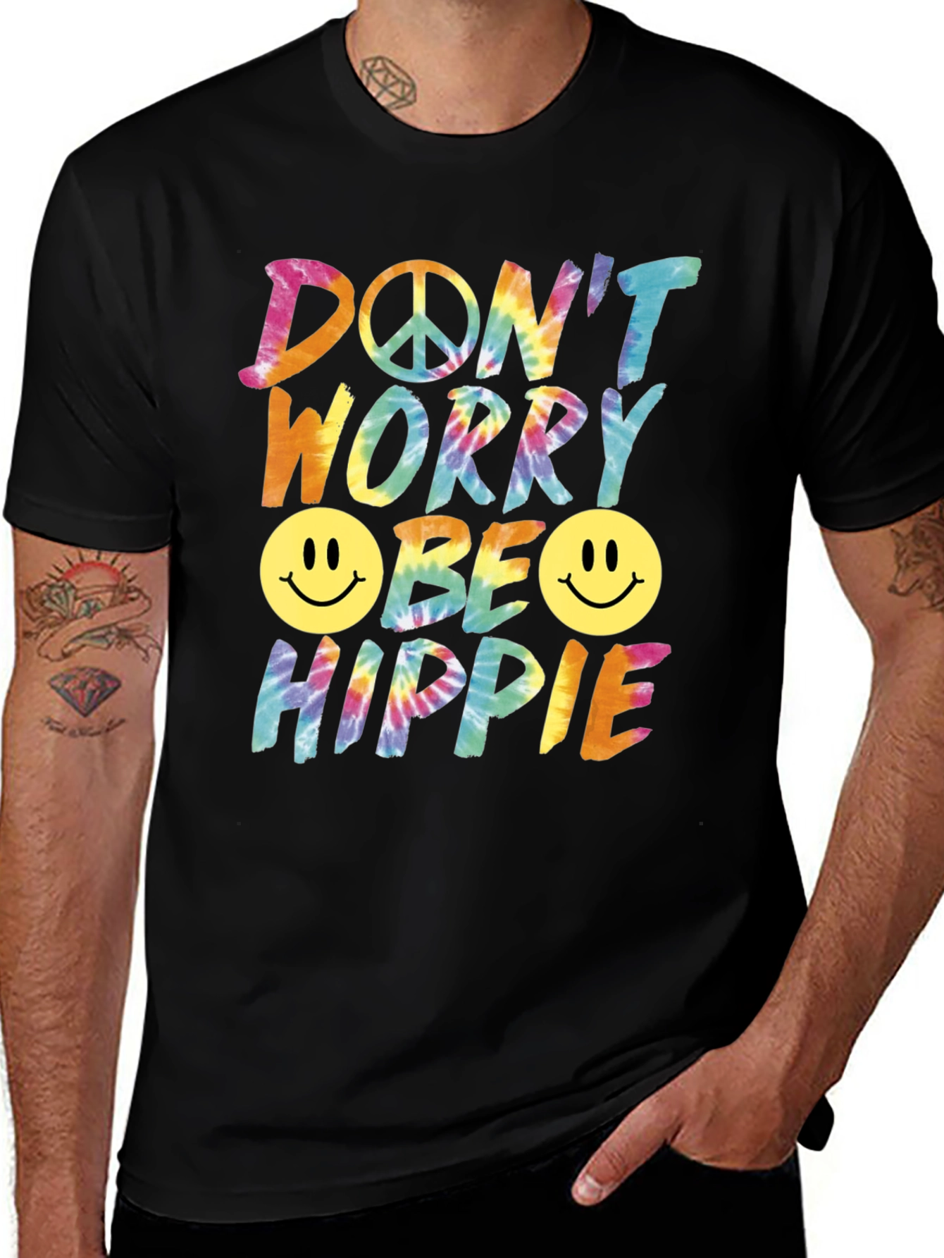 Variant 12 of Don't Worry Be Hippie Graphic Tee