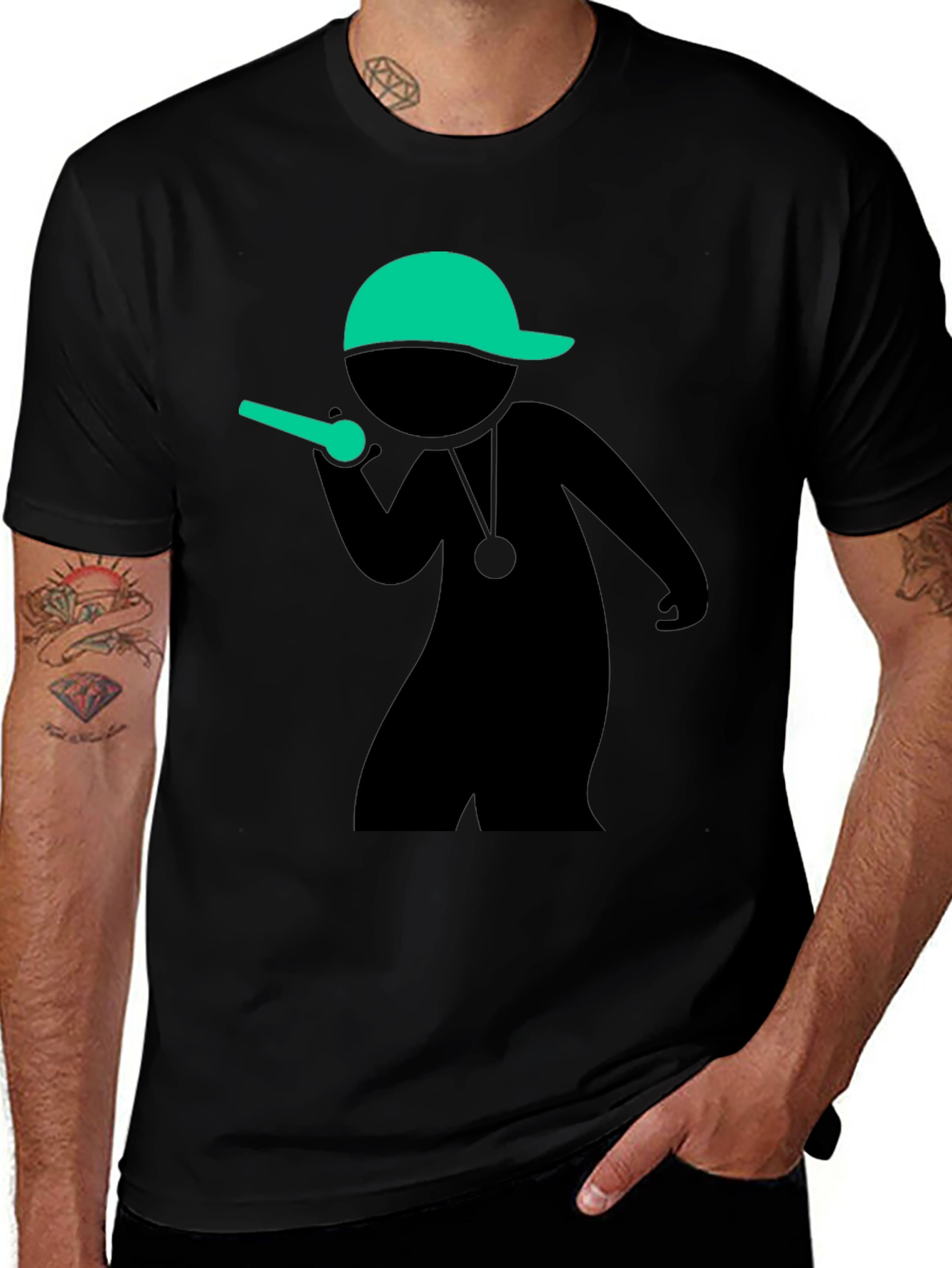 Variant 30 of Cool MC Stick Figure Black T-Shirt