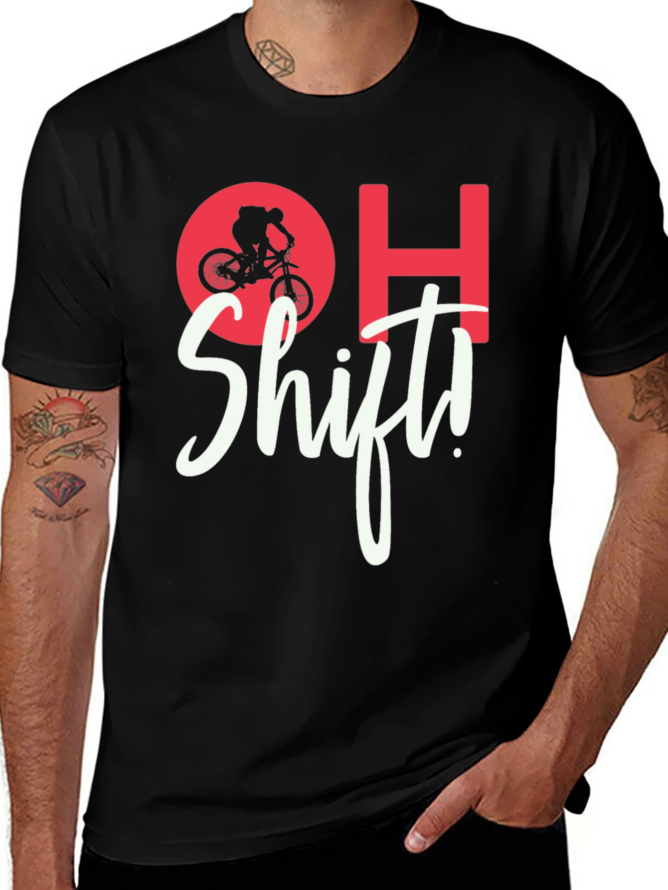 Variant 15 of OH Shift! Mountain Biker Graphic Tee