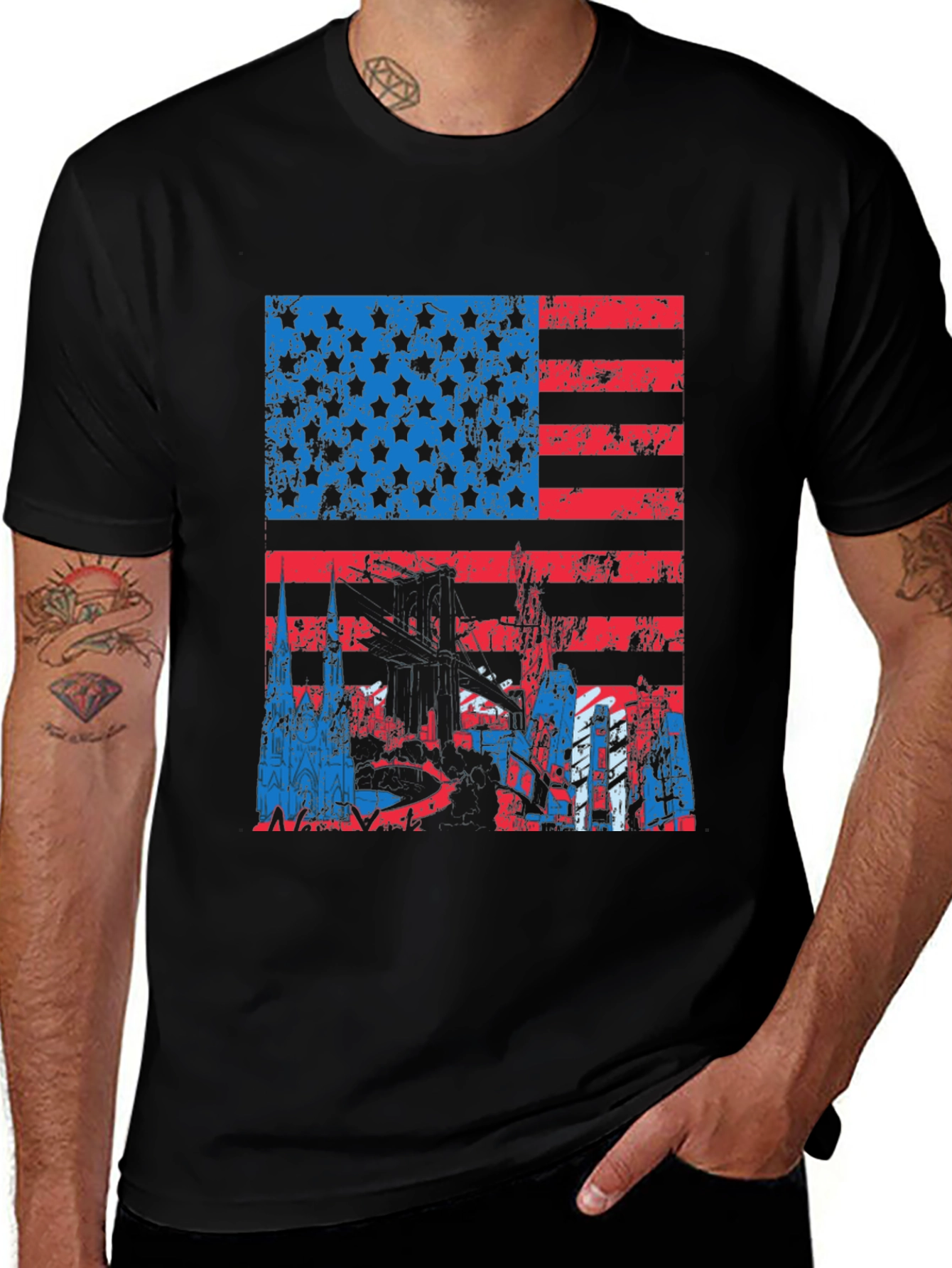 Variant 12 of American Flag Graphic Tee
