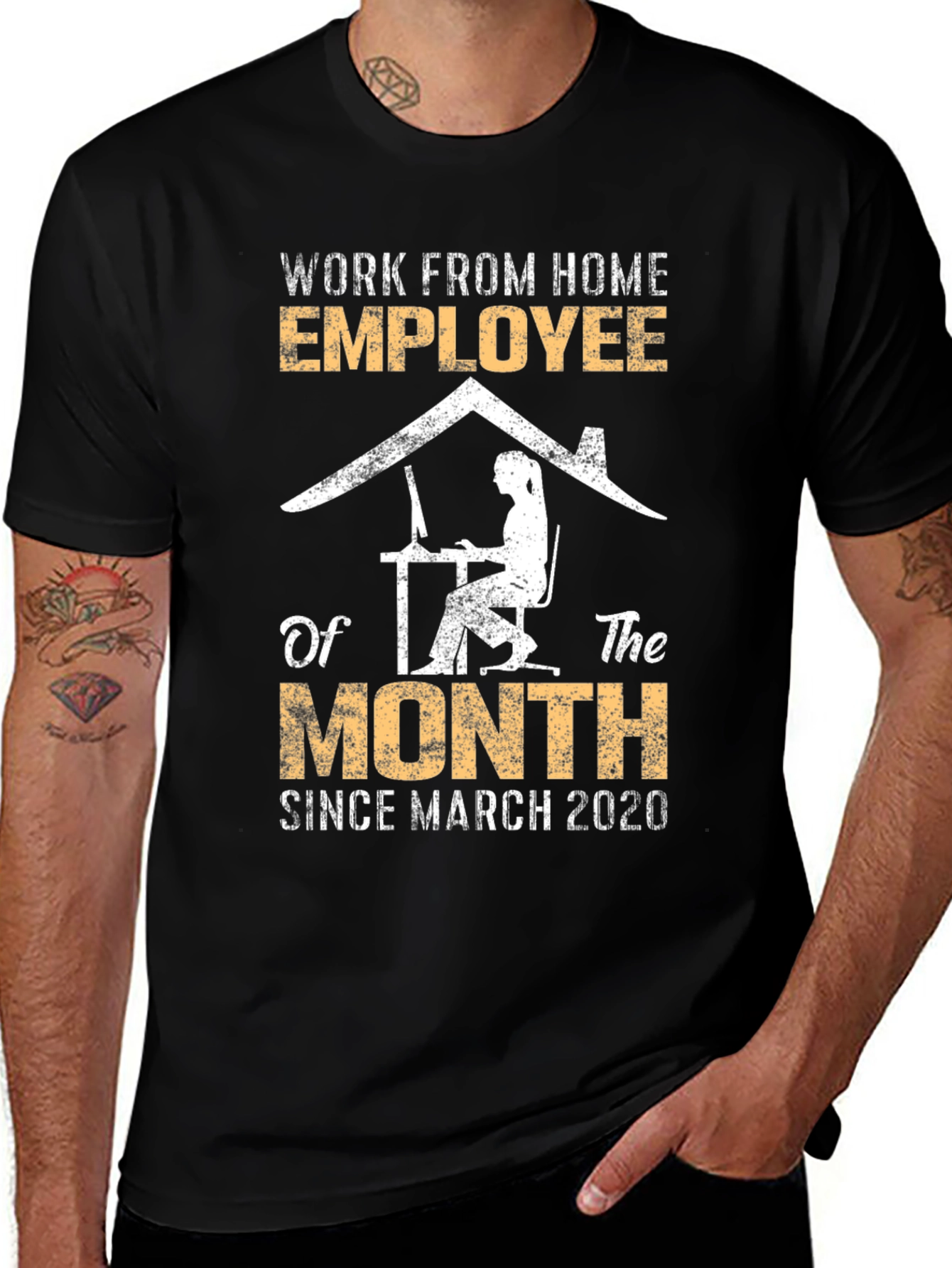 Variant 29 of Work From Home Employee of the Month T-Shirt