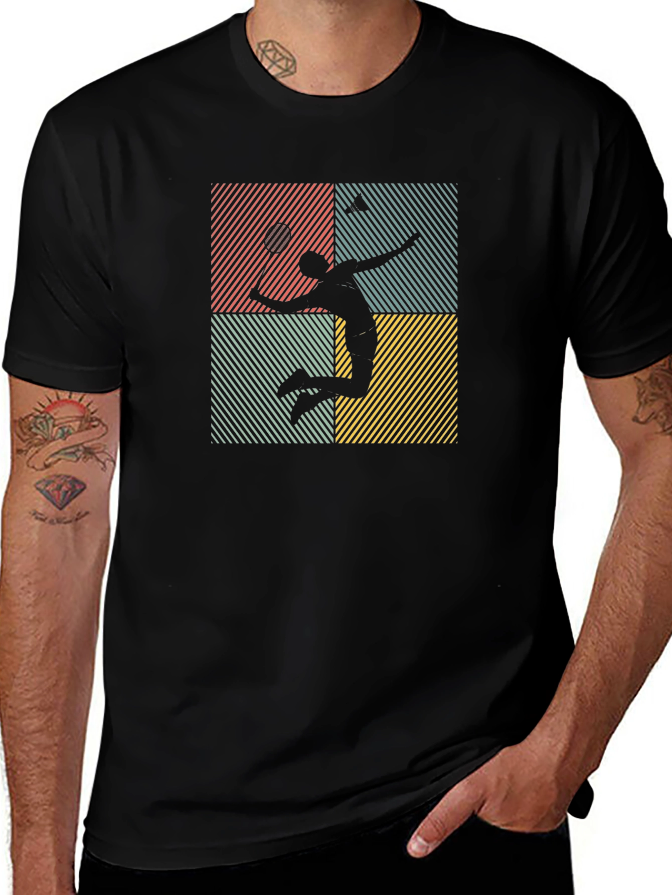 Badminton Player Graphic T-Shirt