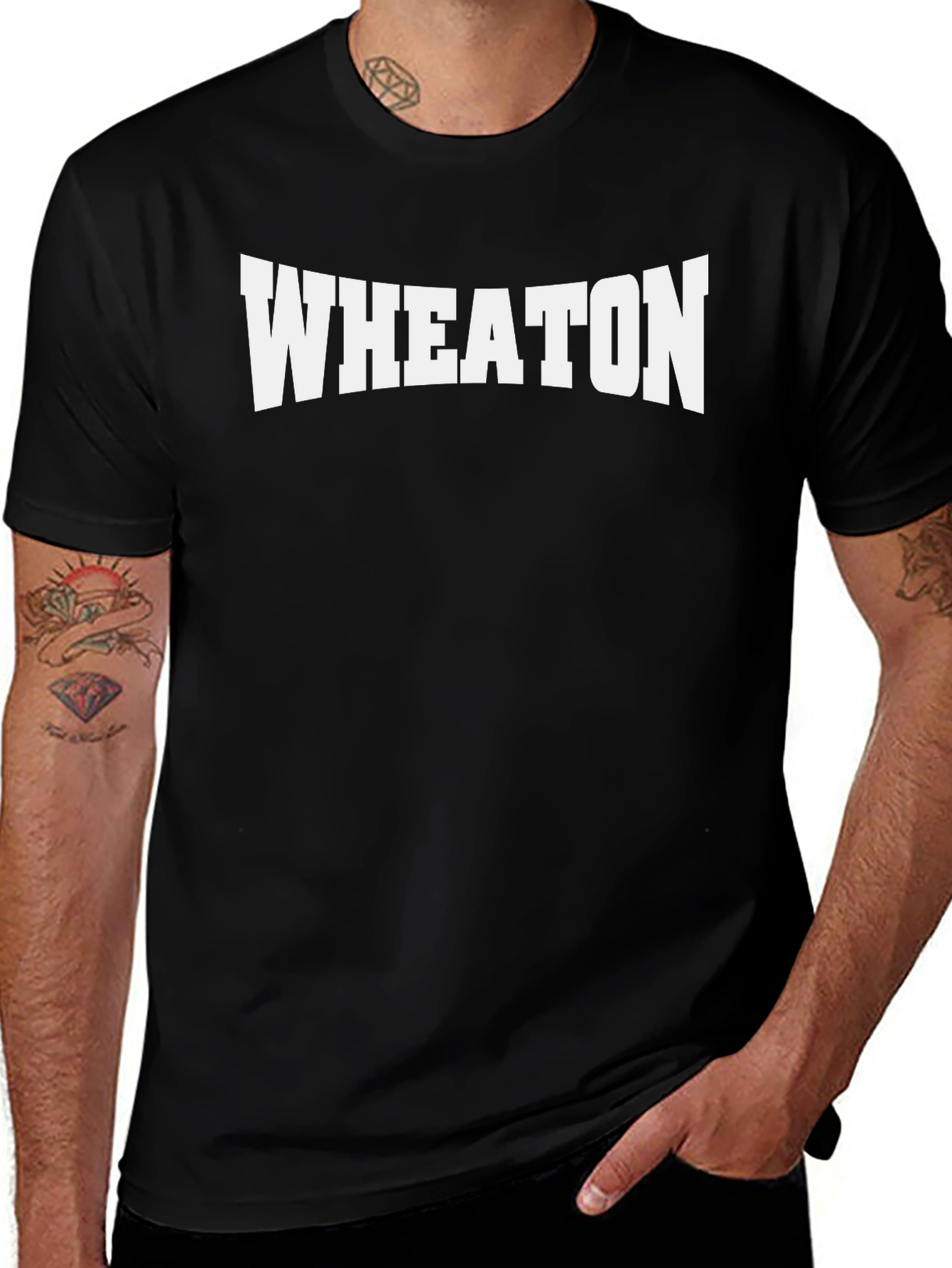 Variant 8 of Wheaton Graphic Black T-Shirt