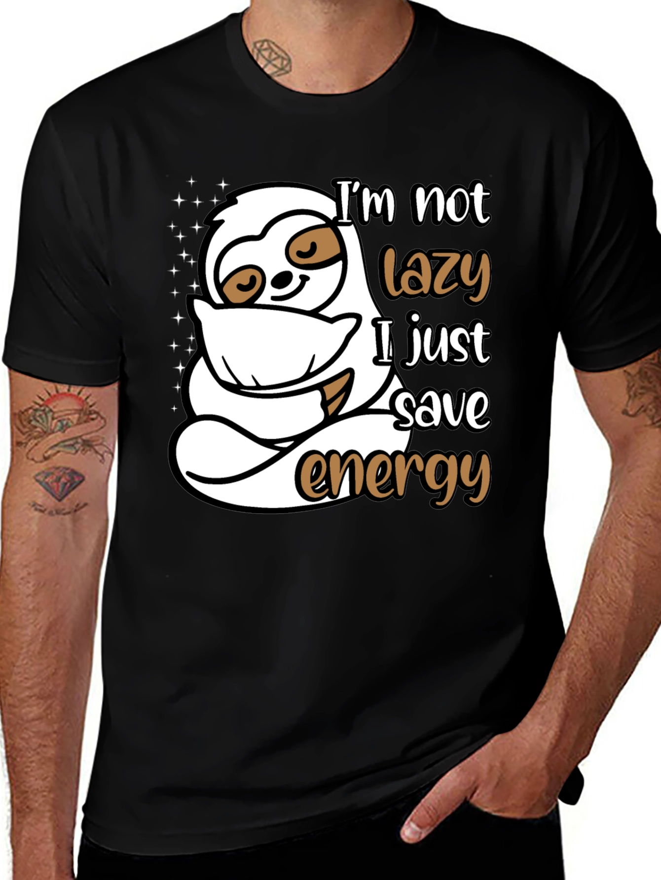 Variant 19 of Lazy Sloth Energy Saving T-Shirt