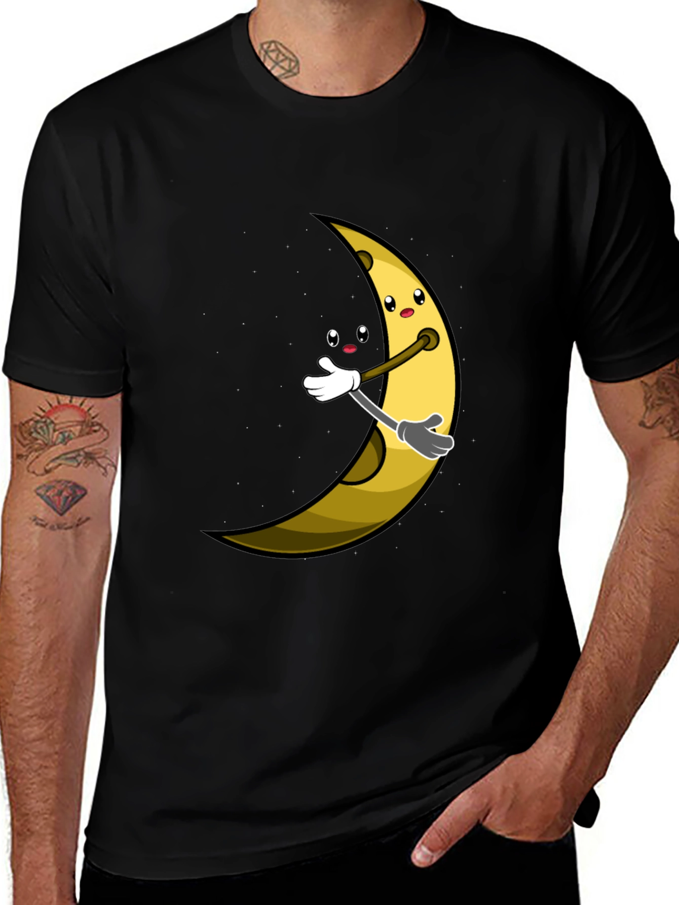 Variant 4 of Moon Hug Black T-Shirt