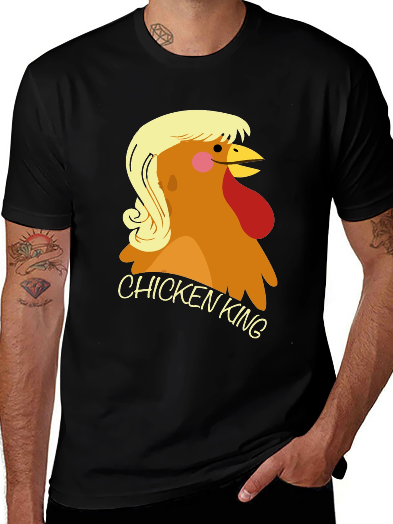 Variant 15 of Chicken King Graphic T-Shirt - Novelty Tee