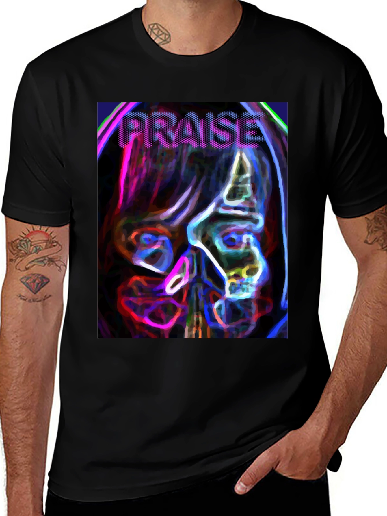 Variant 8 of Neon Praise T-Shirt - Unique Graphic Tee