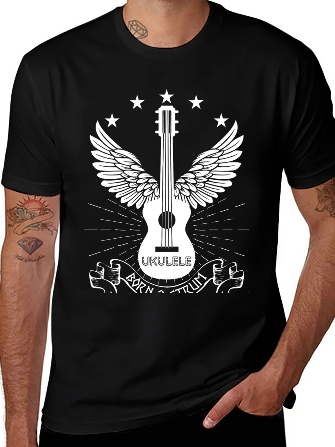 Variant 6 of Born to Strum Ukulele Graphic Tee