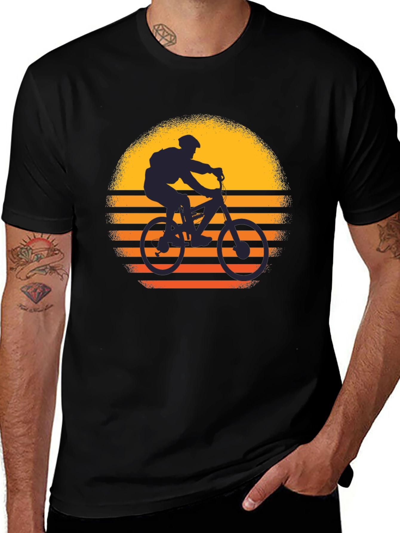 Variant 20 of Mountain Bike Sunset Graphic T-Shirt